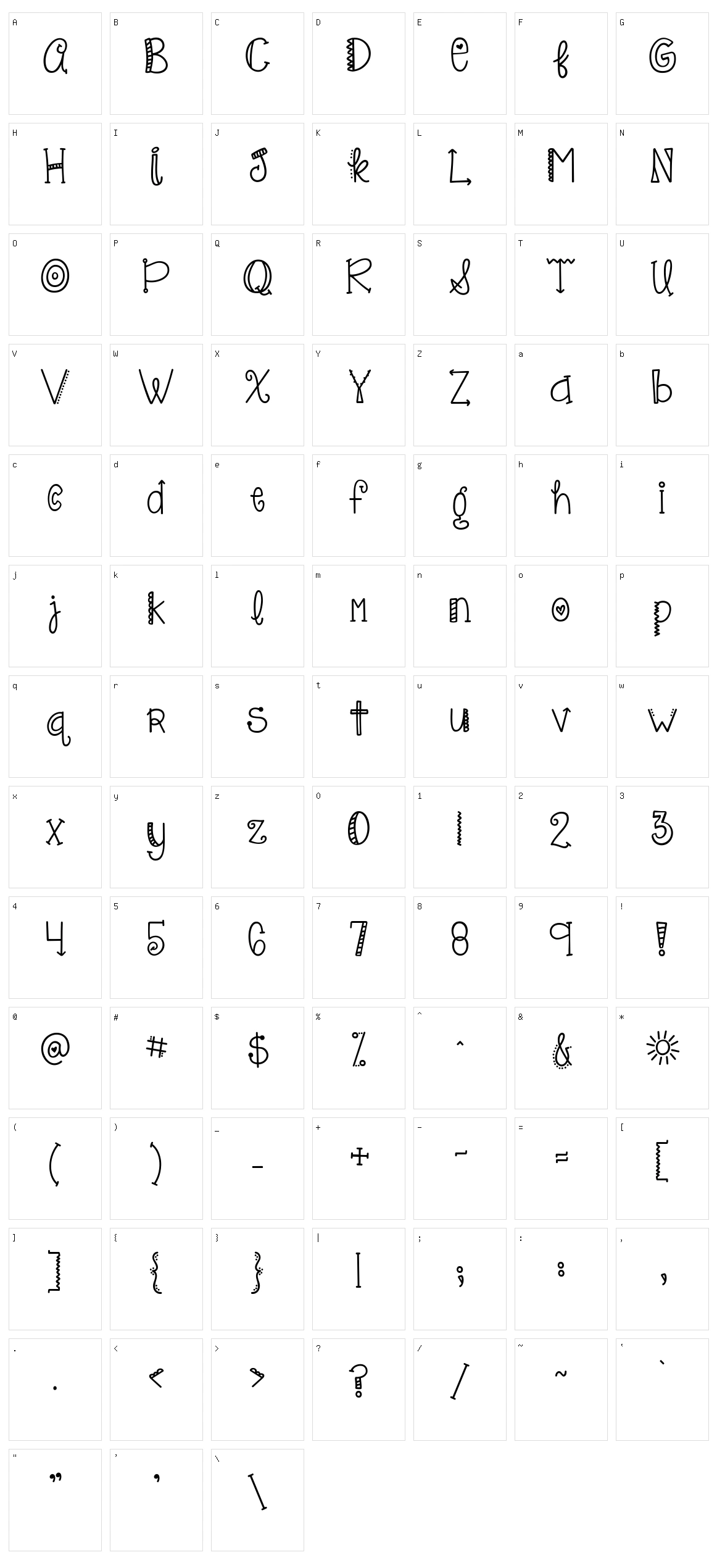 KG Only Hope Character Set