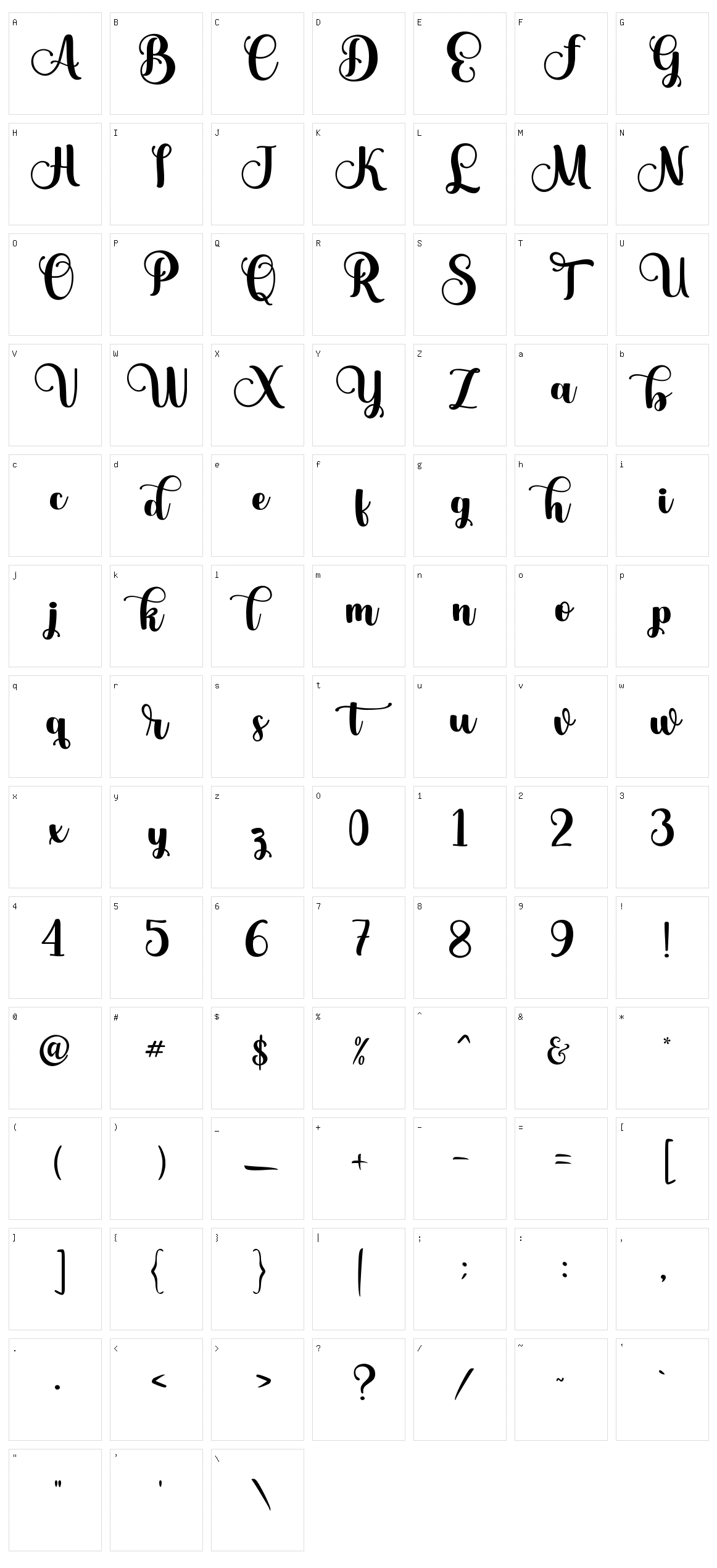 Asterik Character Set