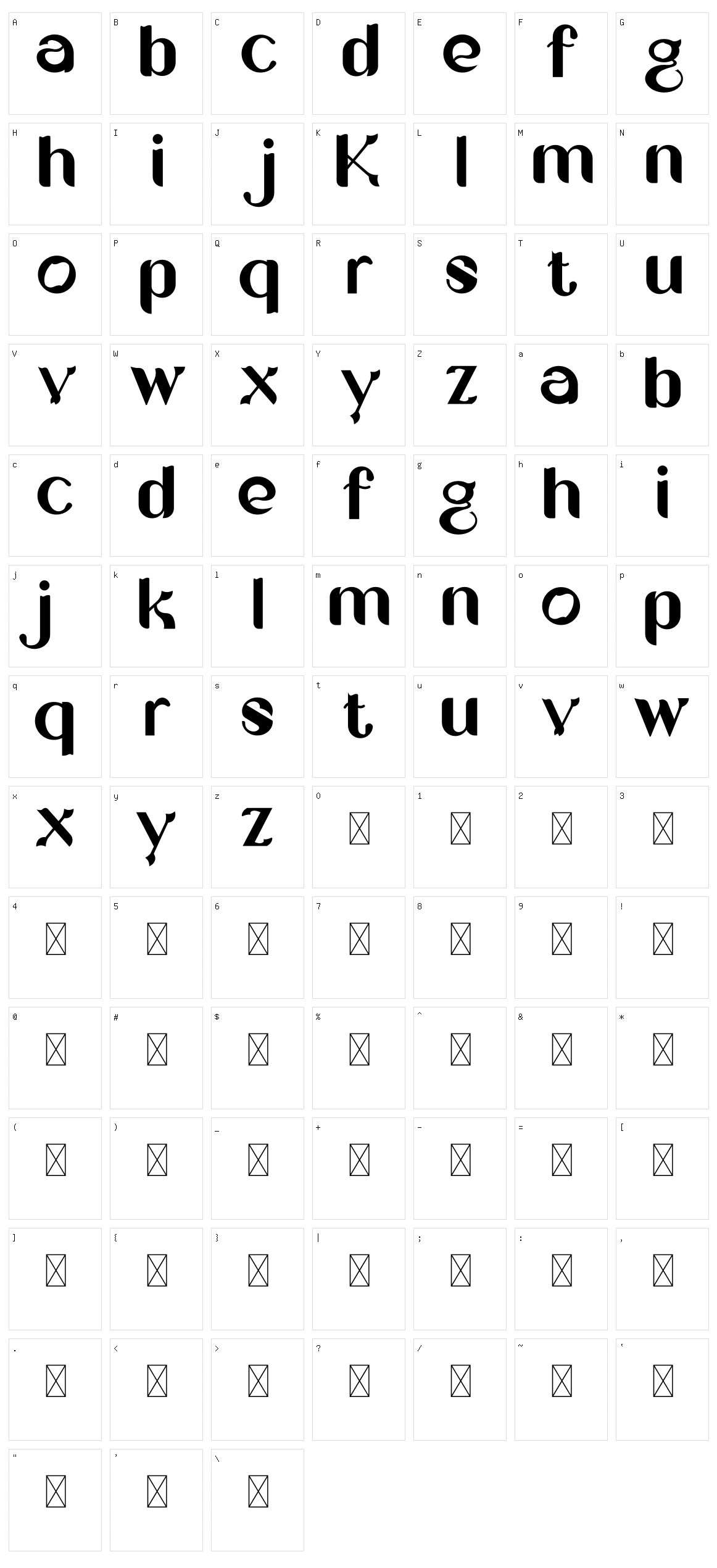Khallijats Character Set
