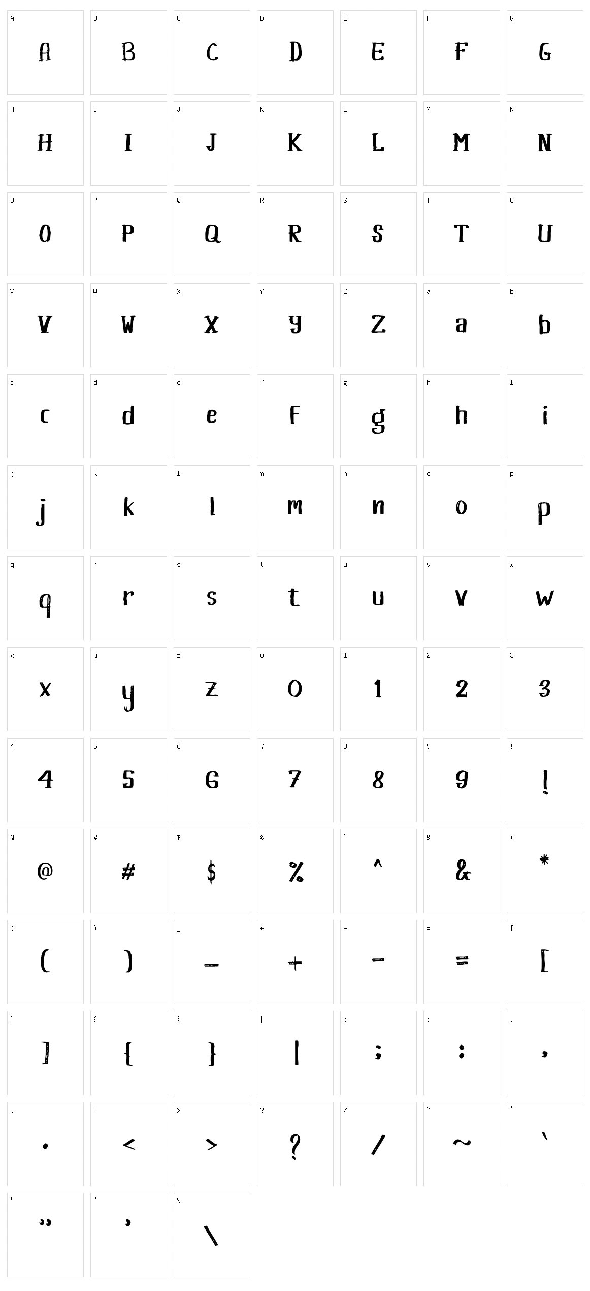 Khasanah Character Set