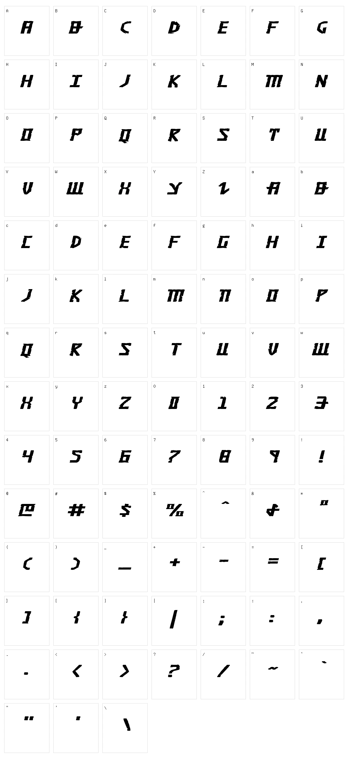 Khazad-Dum Character Set