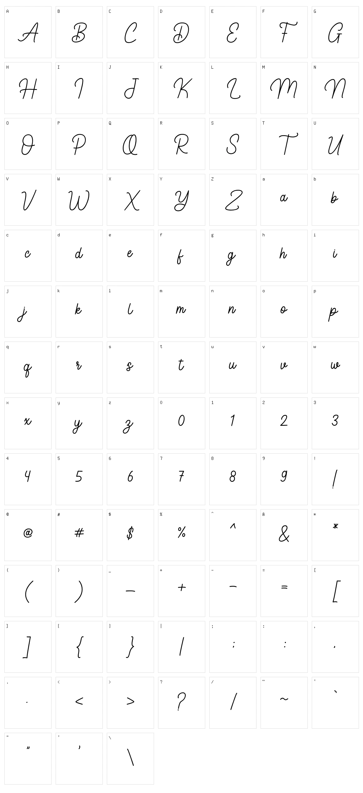 Darlington Character Set