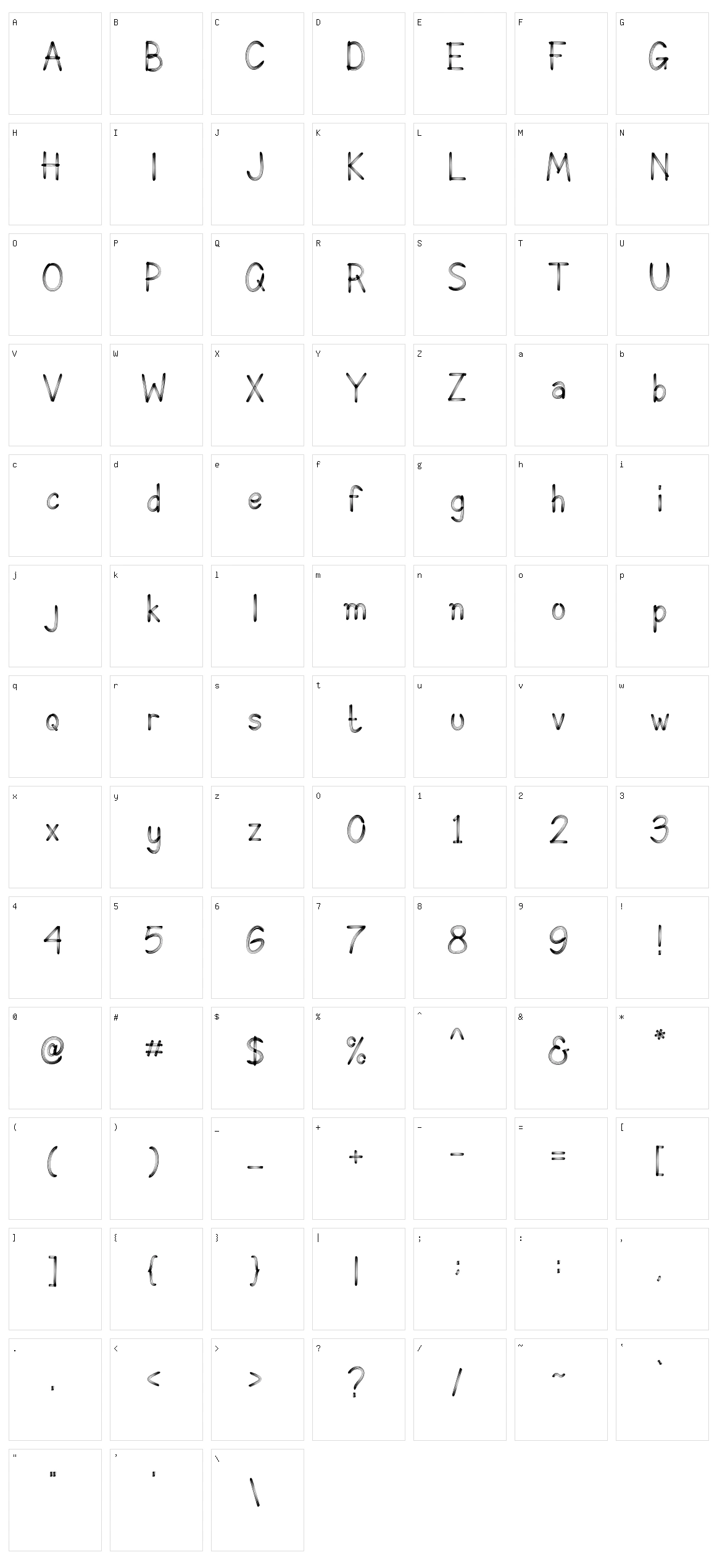 Kindly Character Set