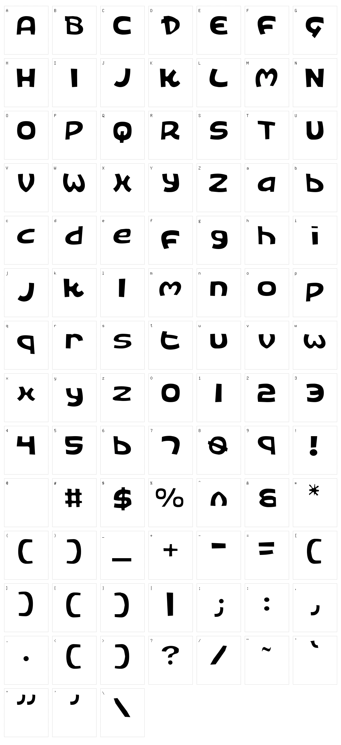 King's Ransom Character Set