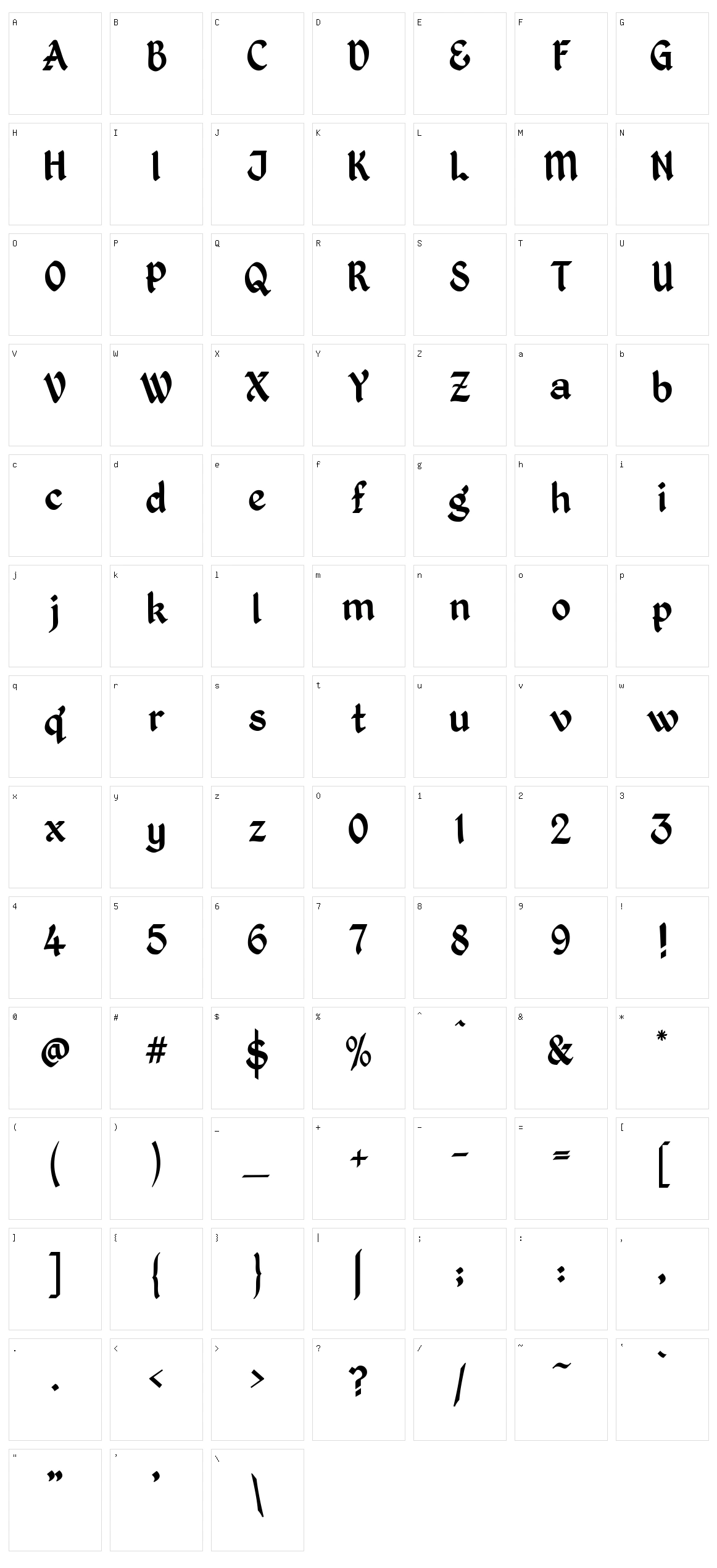 Kingthings Petrock Character Set