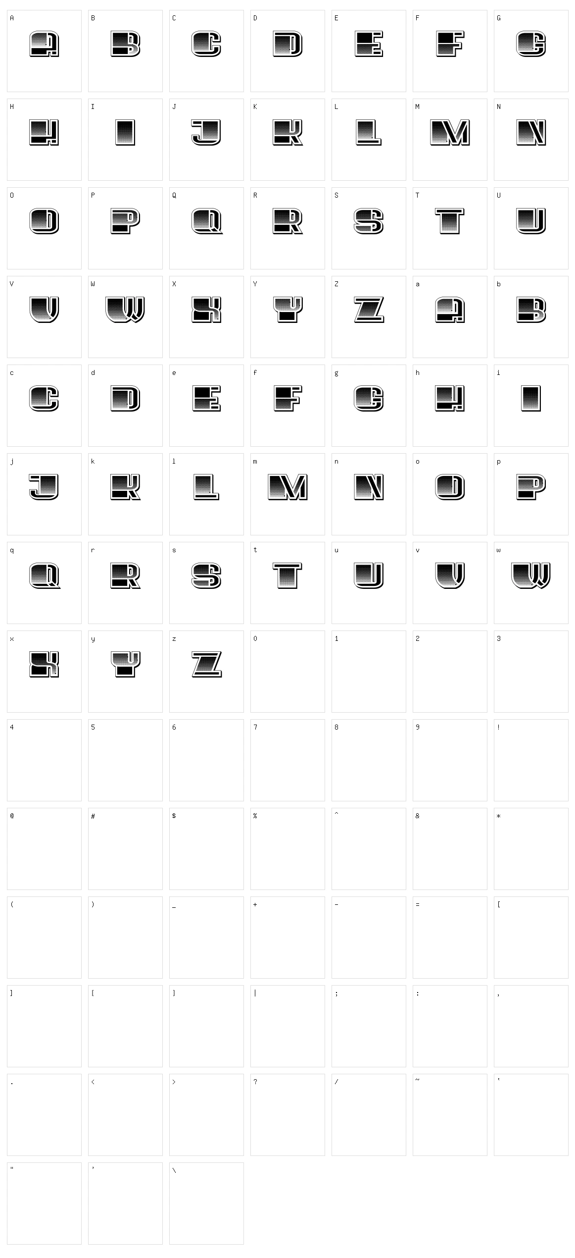 Kino Character Set