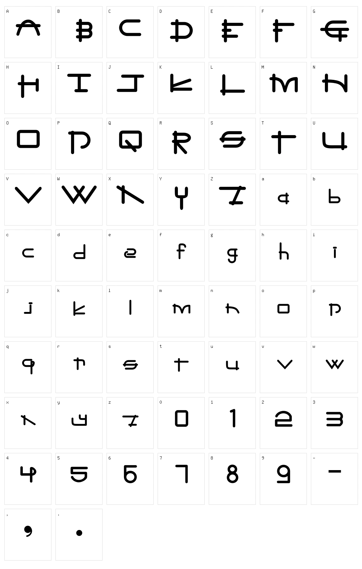 Kleo Sans Character Set