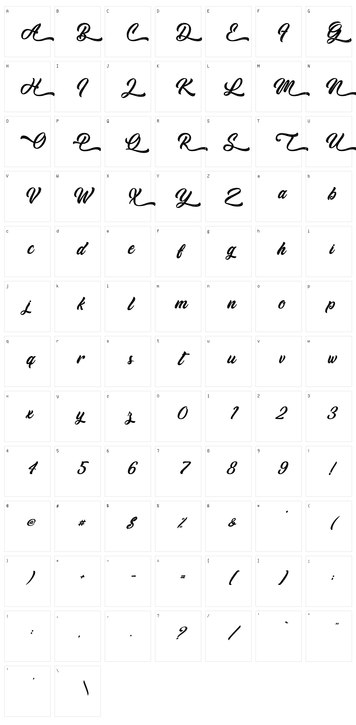 Thai Coala Character Set