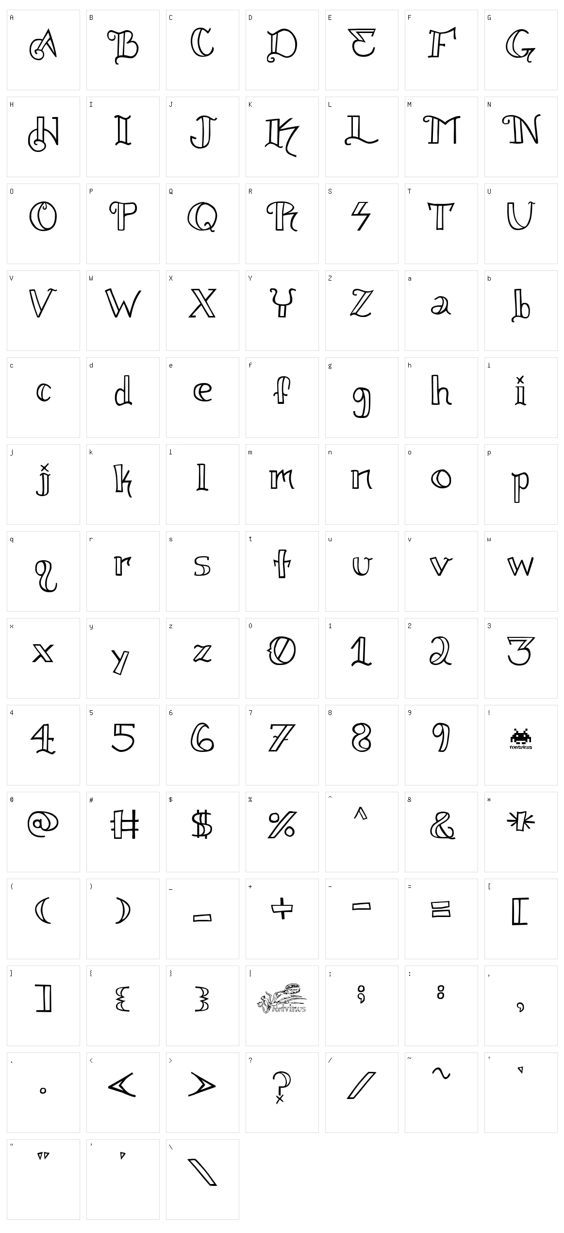 Knuckel Tatz Character Set