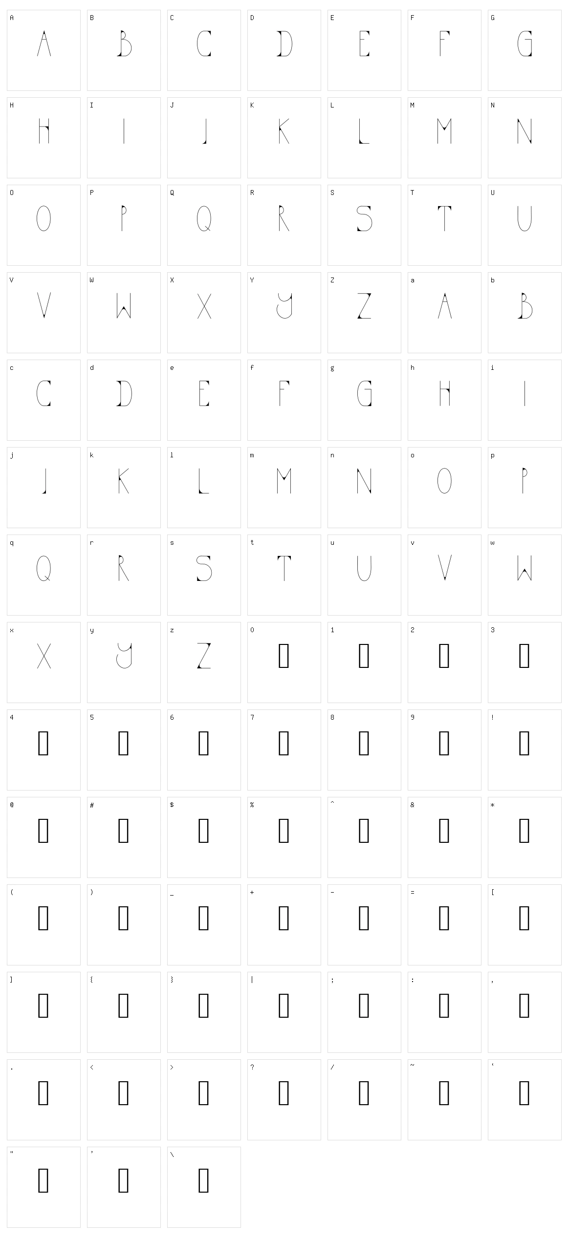 Koda Character Set