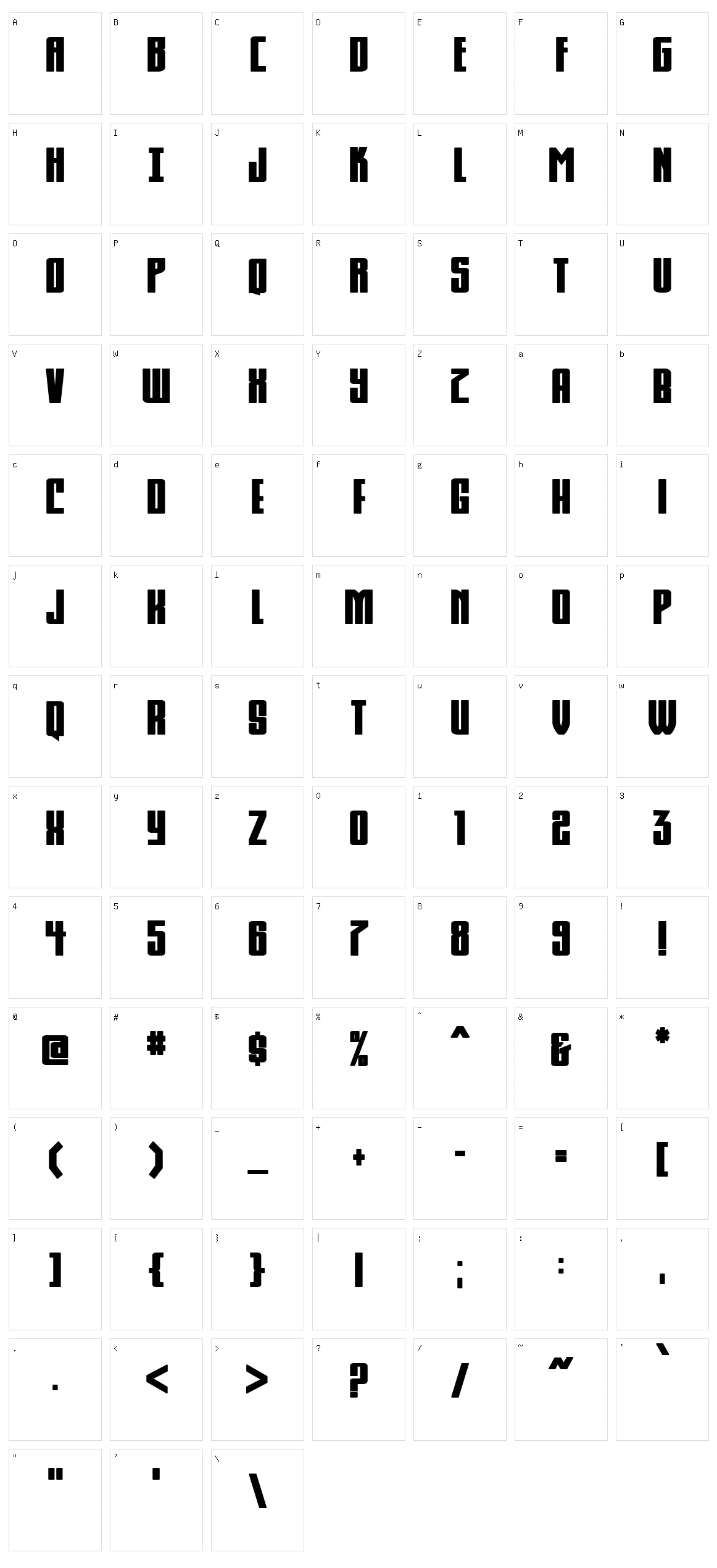KomikaHuna Character Set