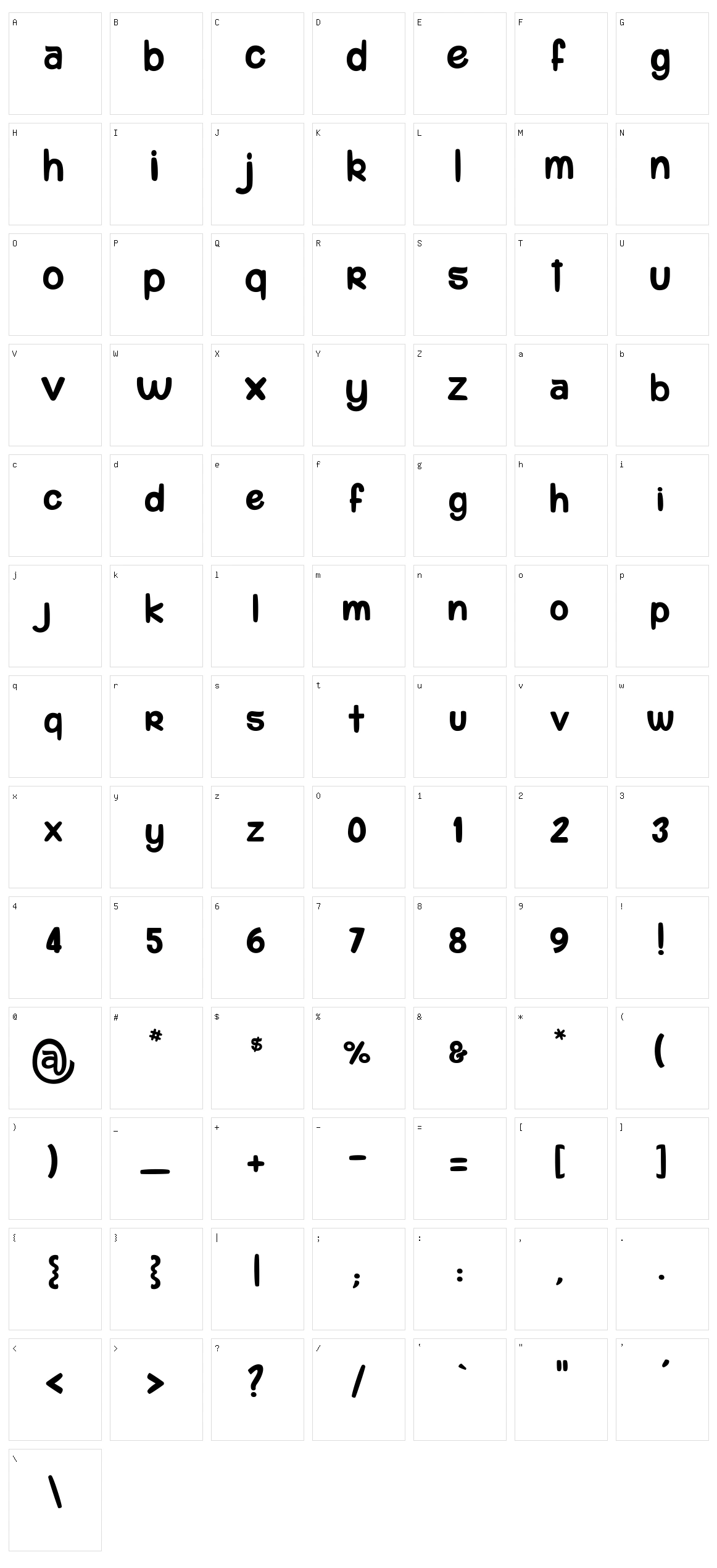 Komou Character Set