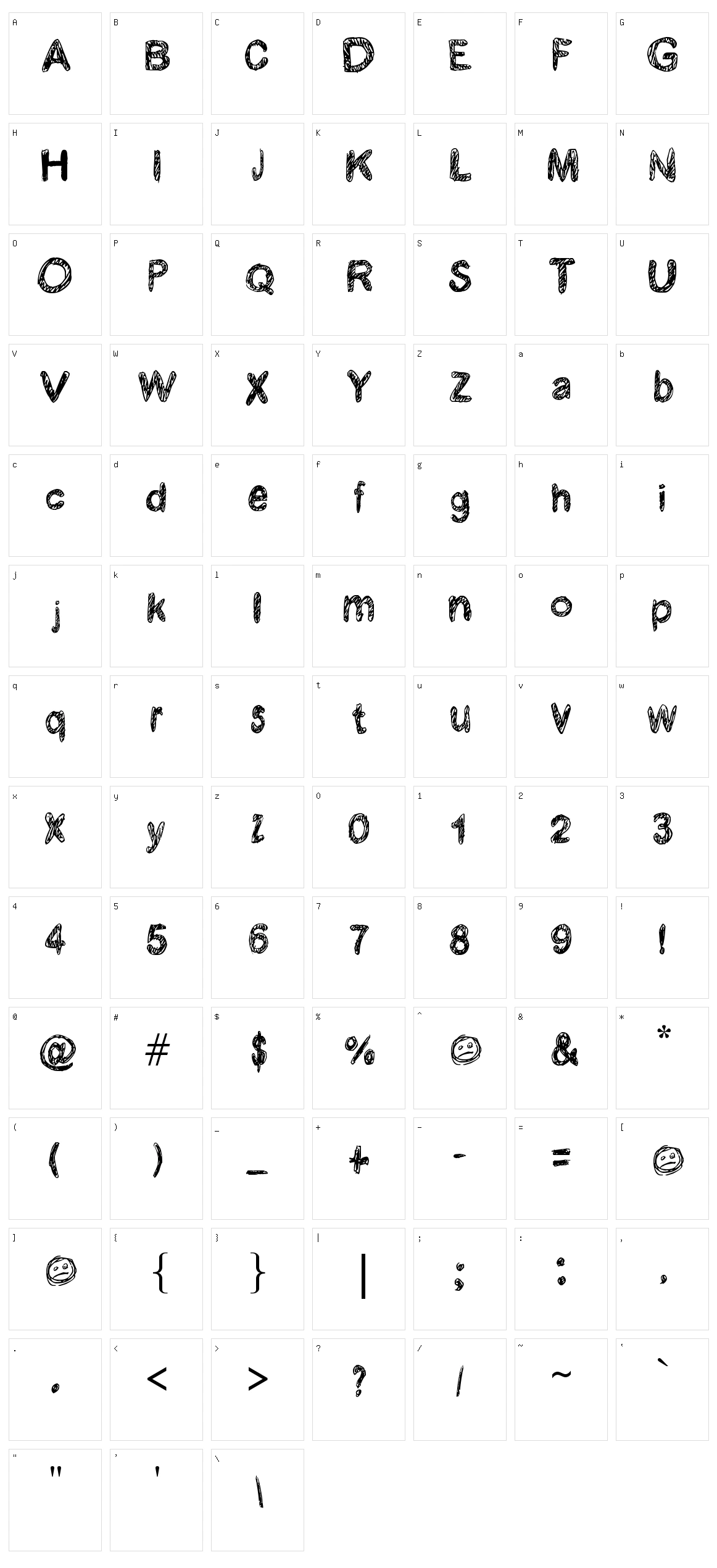 Kraboudja Character Set