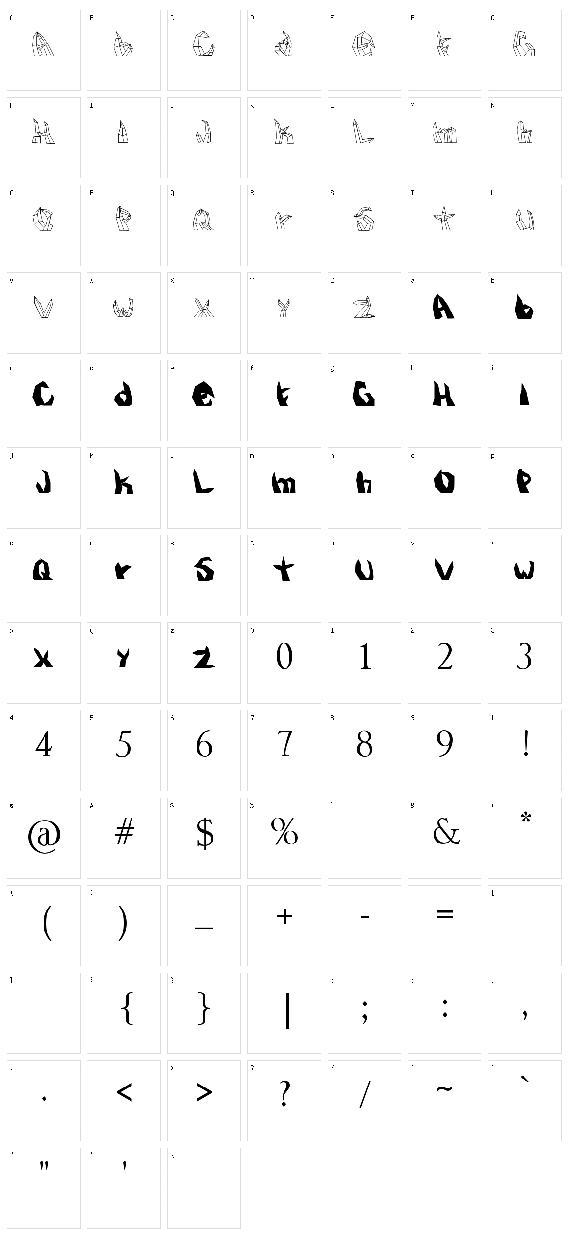 Kristall Character Set