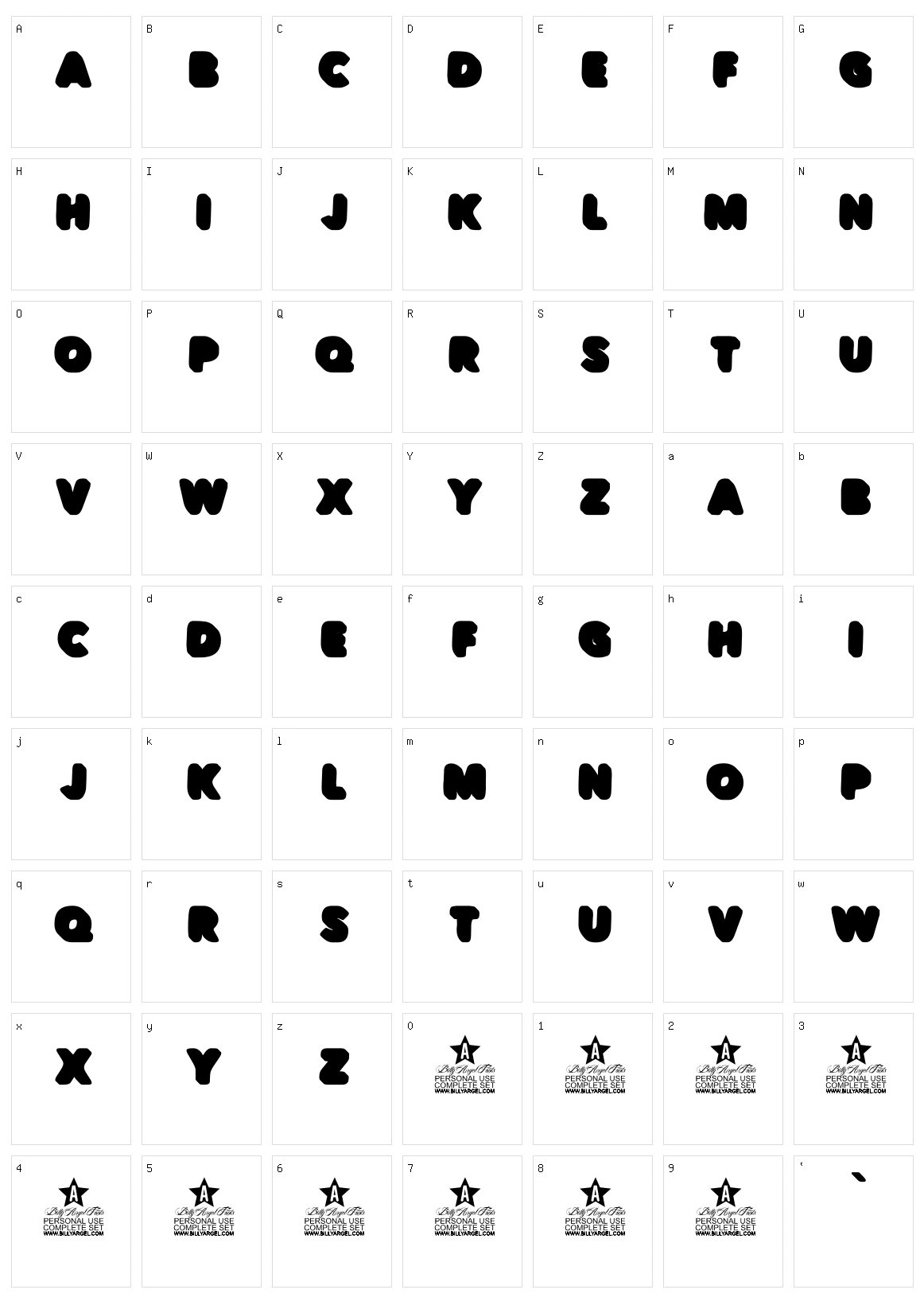 Kryptonics Character Set