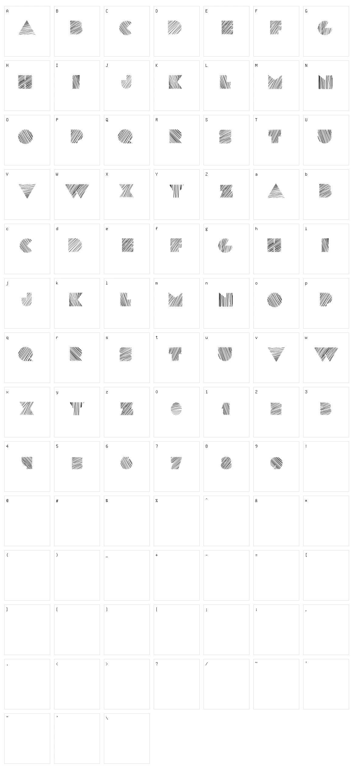 Kstexture Character Set