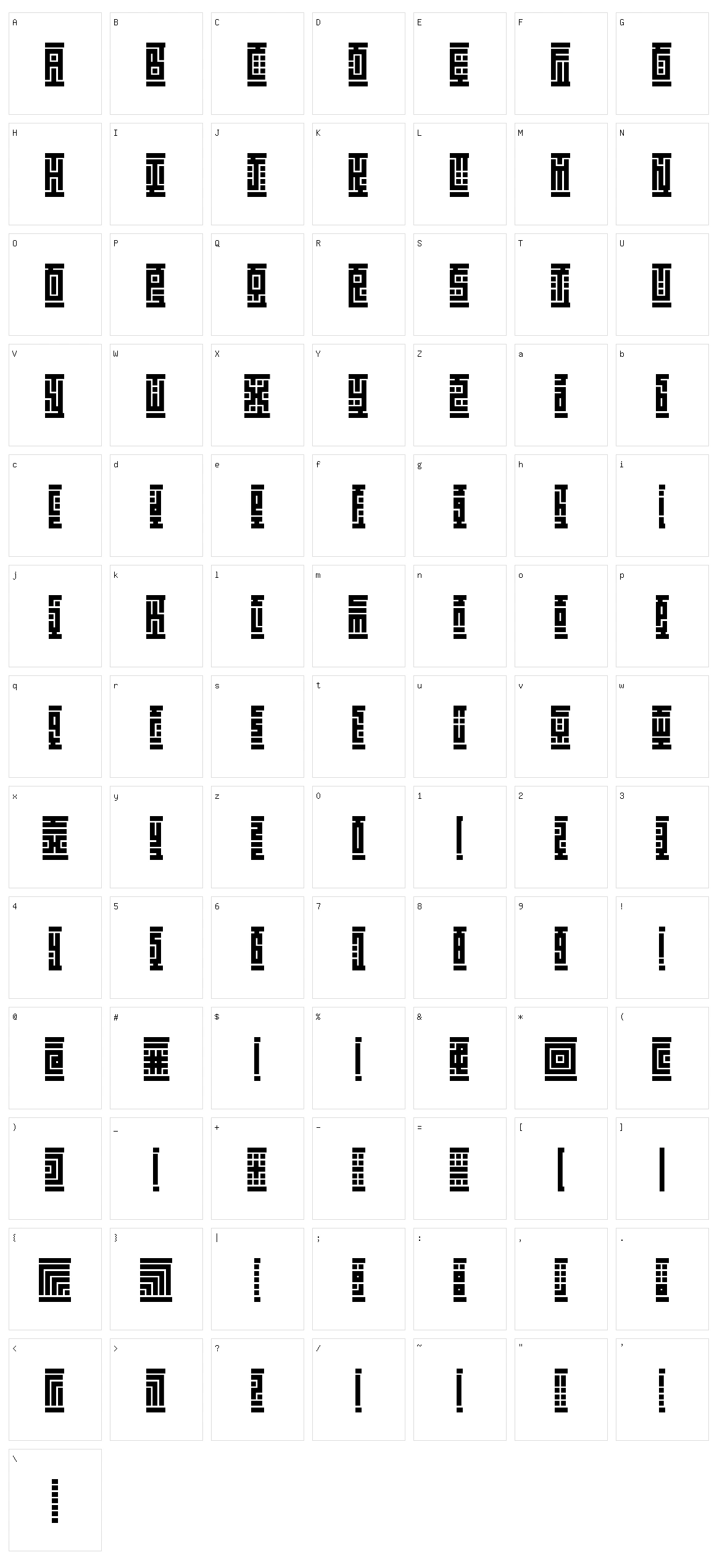 Kuficality Root Character Set