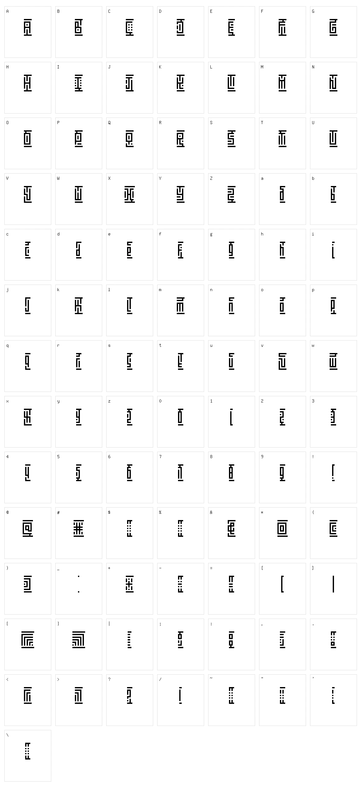 Kufication Root Character Set