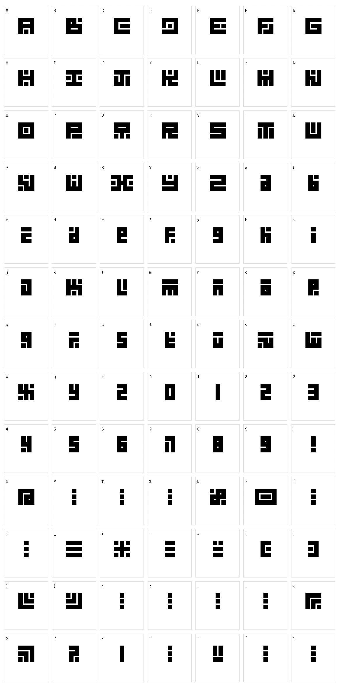 Kuficology Character Set