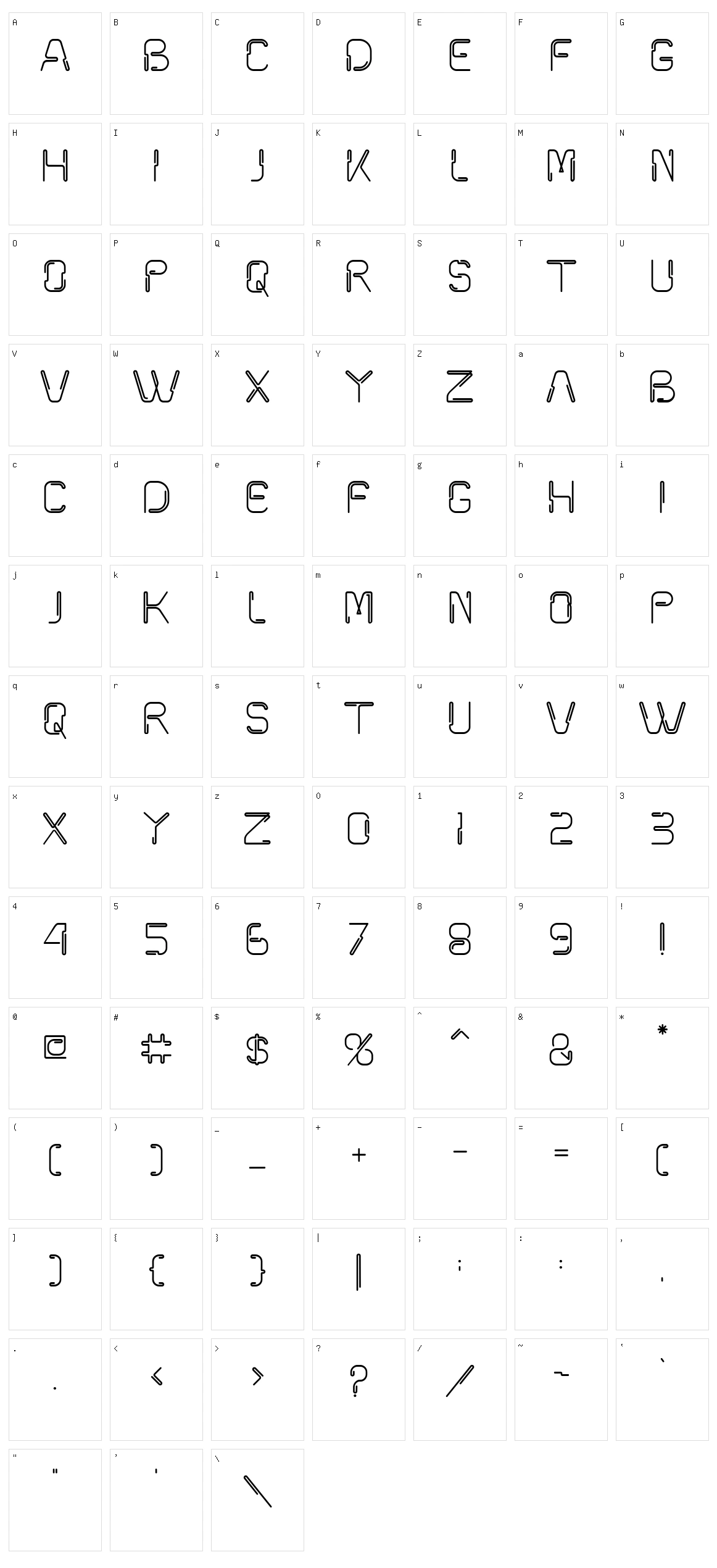 Kuxu Character Set