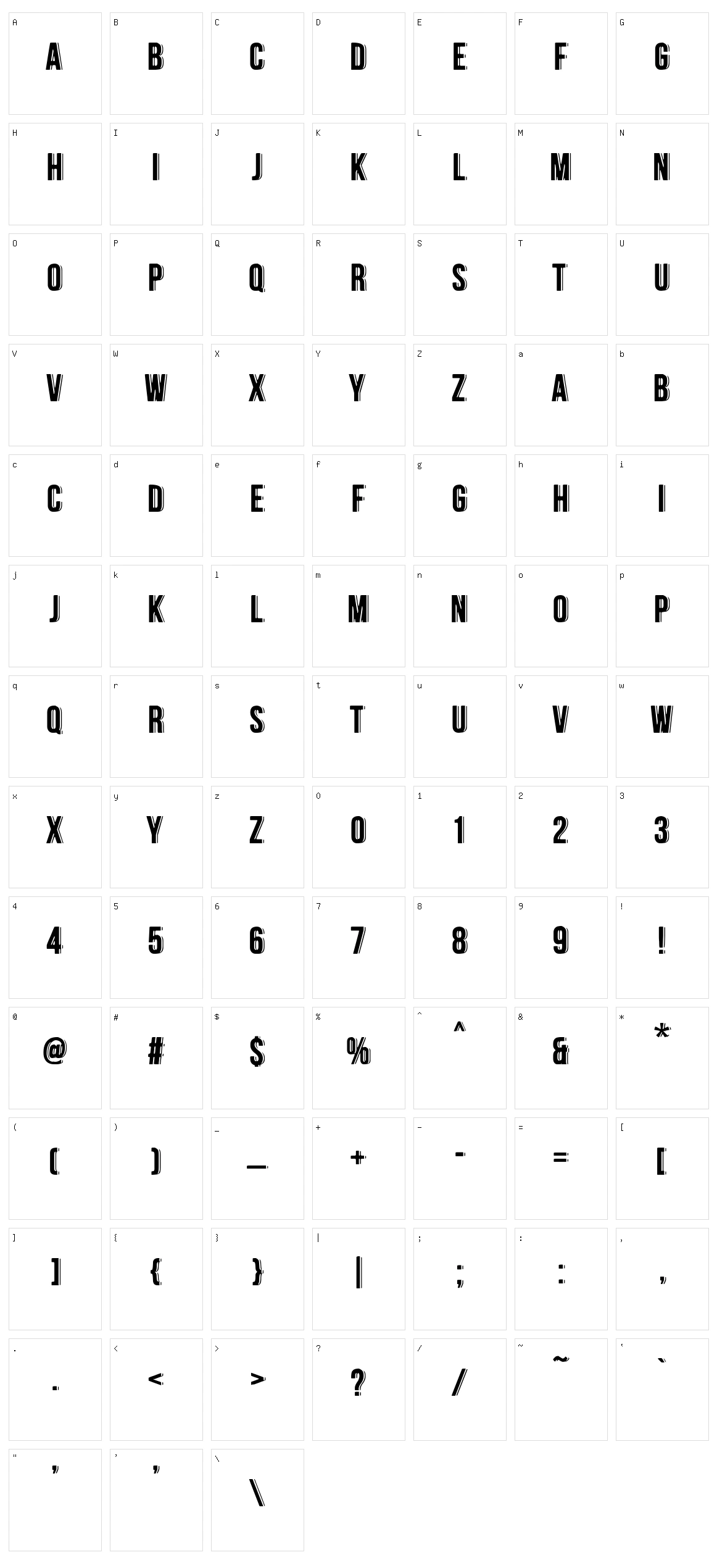 La Cebadita Character Set
