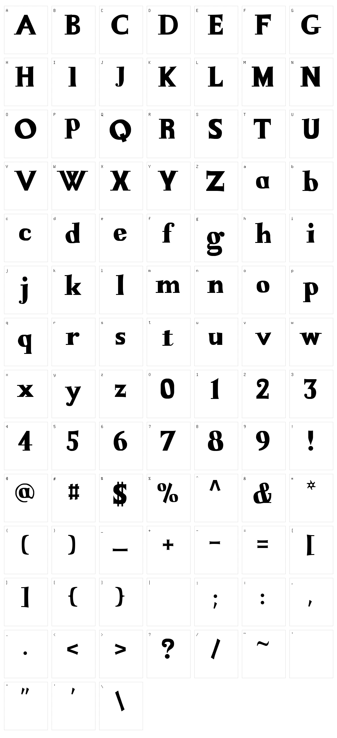 La Mamucha Character Set