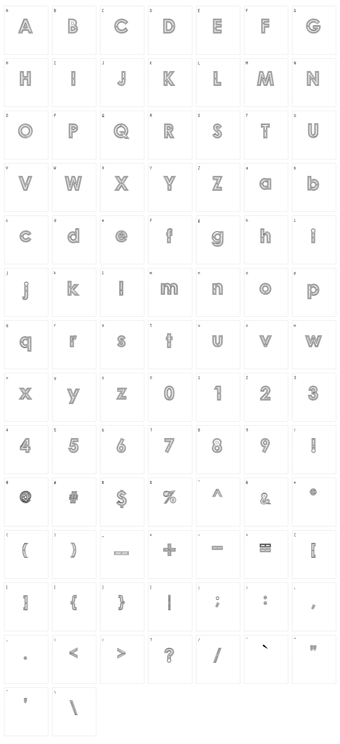 Labirin Character Set