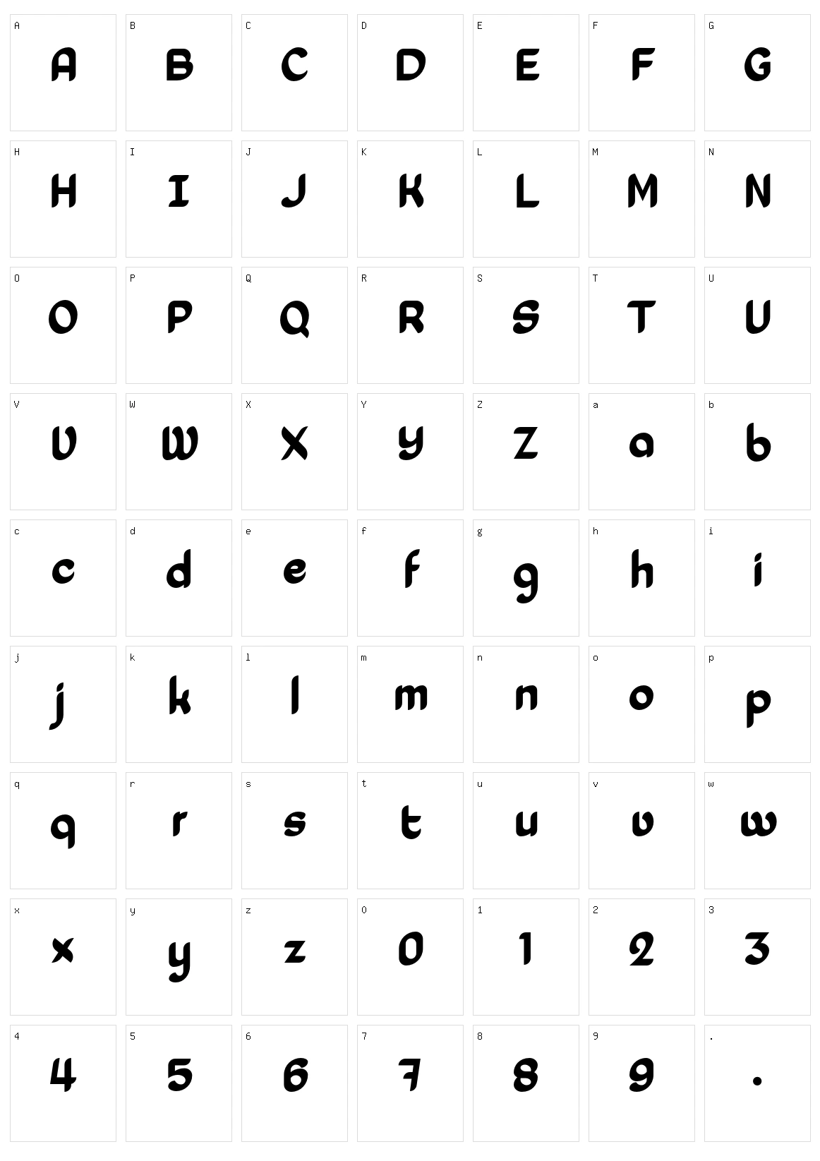 Laedoomai Character Set
