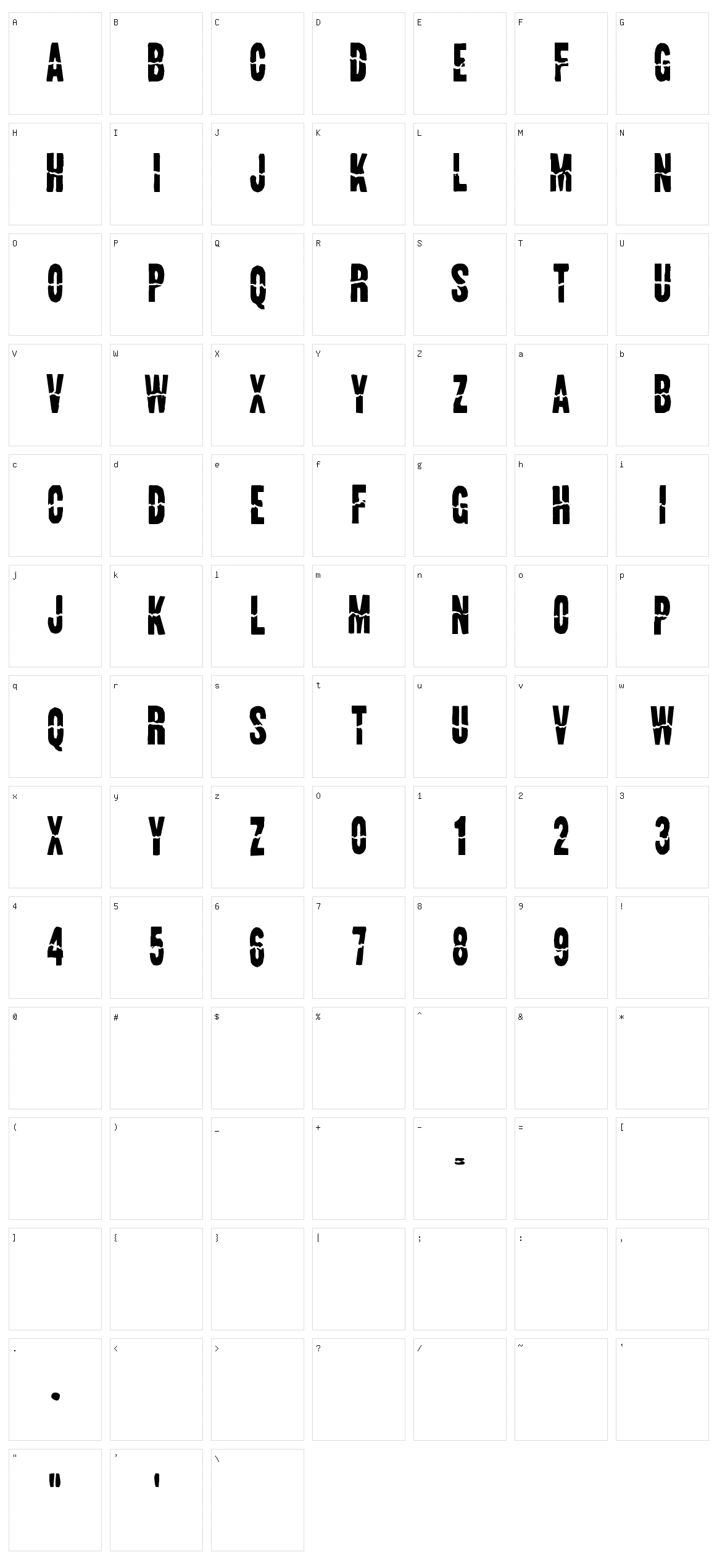 Land Speed Record Character Set