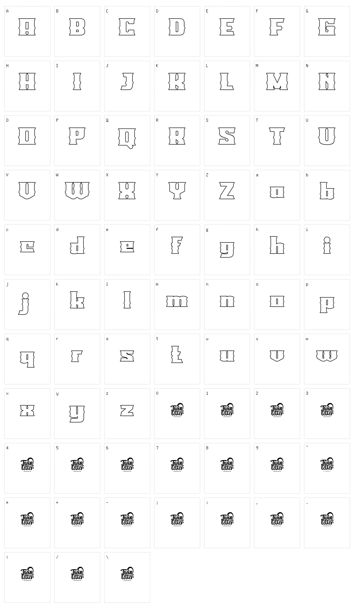 Larof Character Set