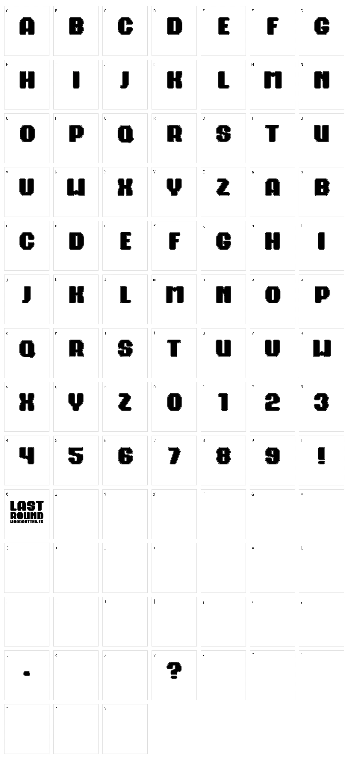 Last Round Character Set