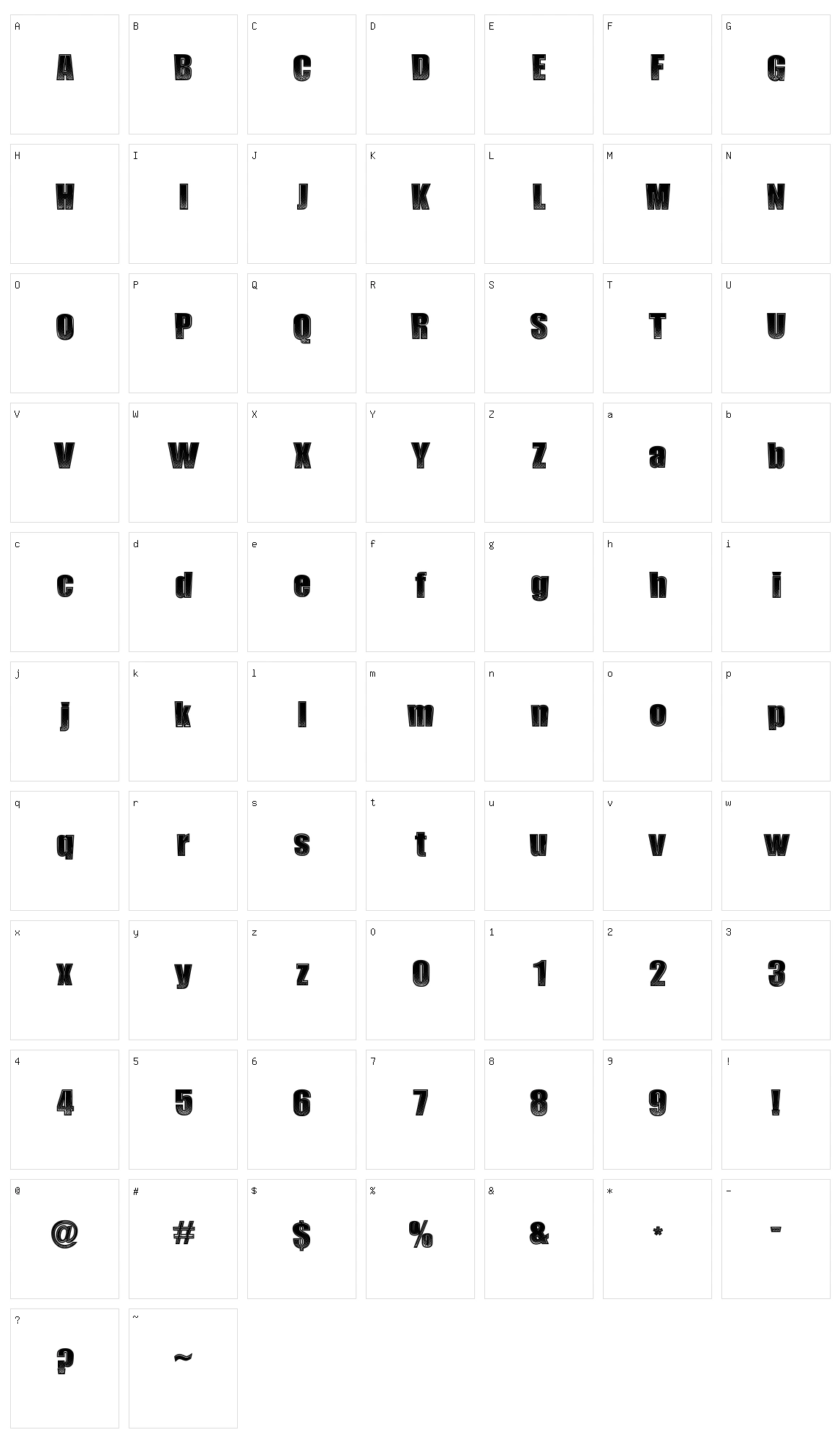 Late Noise Character Set
