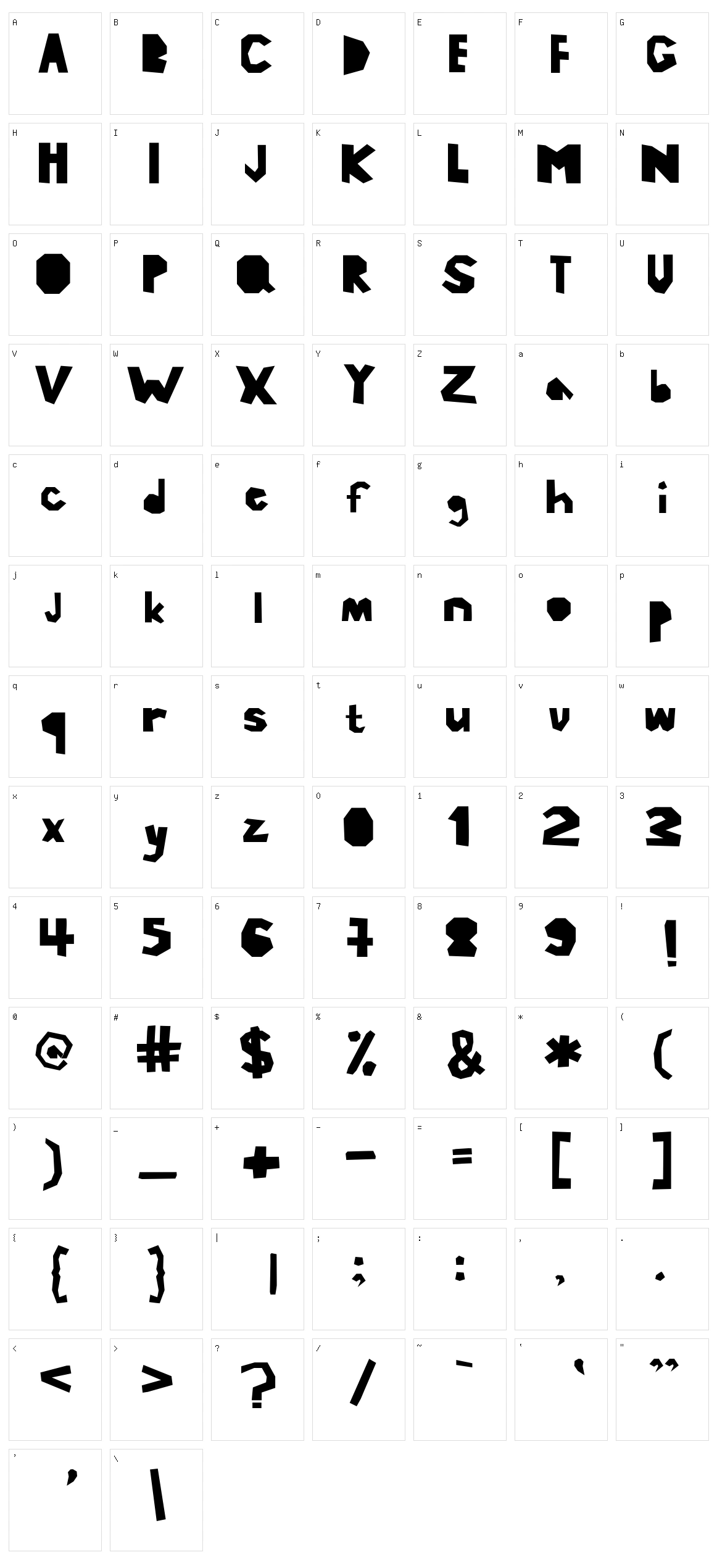 Latenaz Character Set