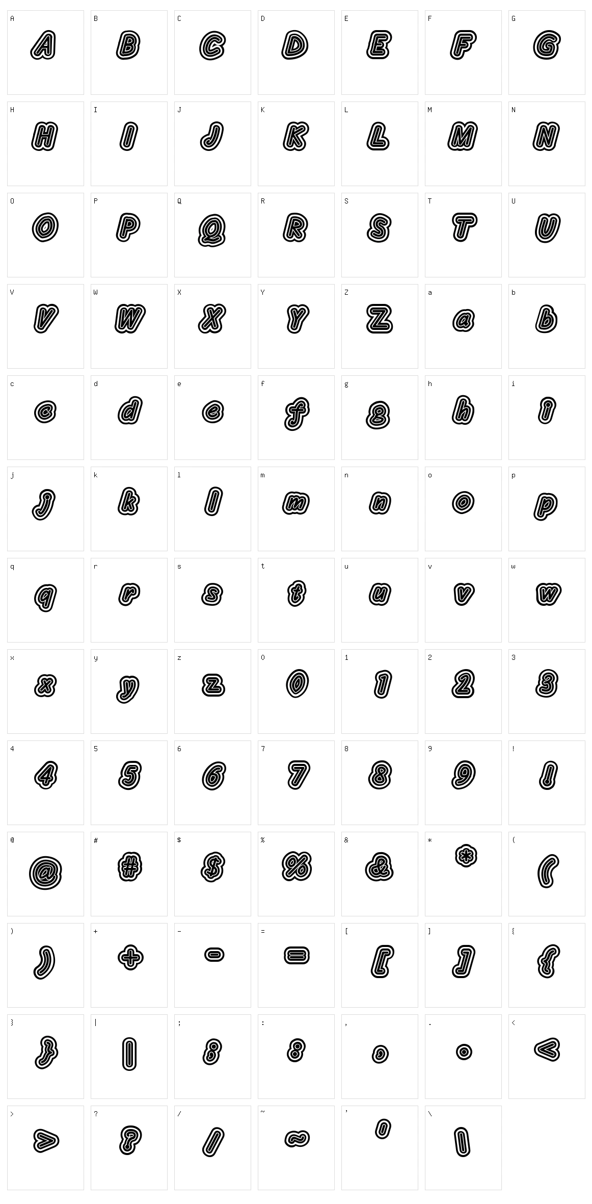 Layeradri Character Set