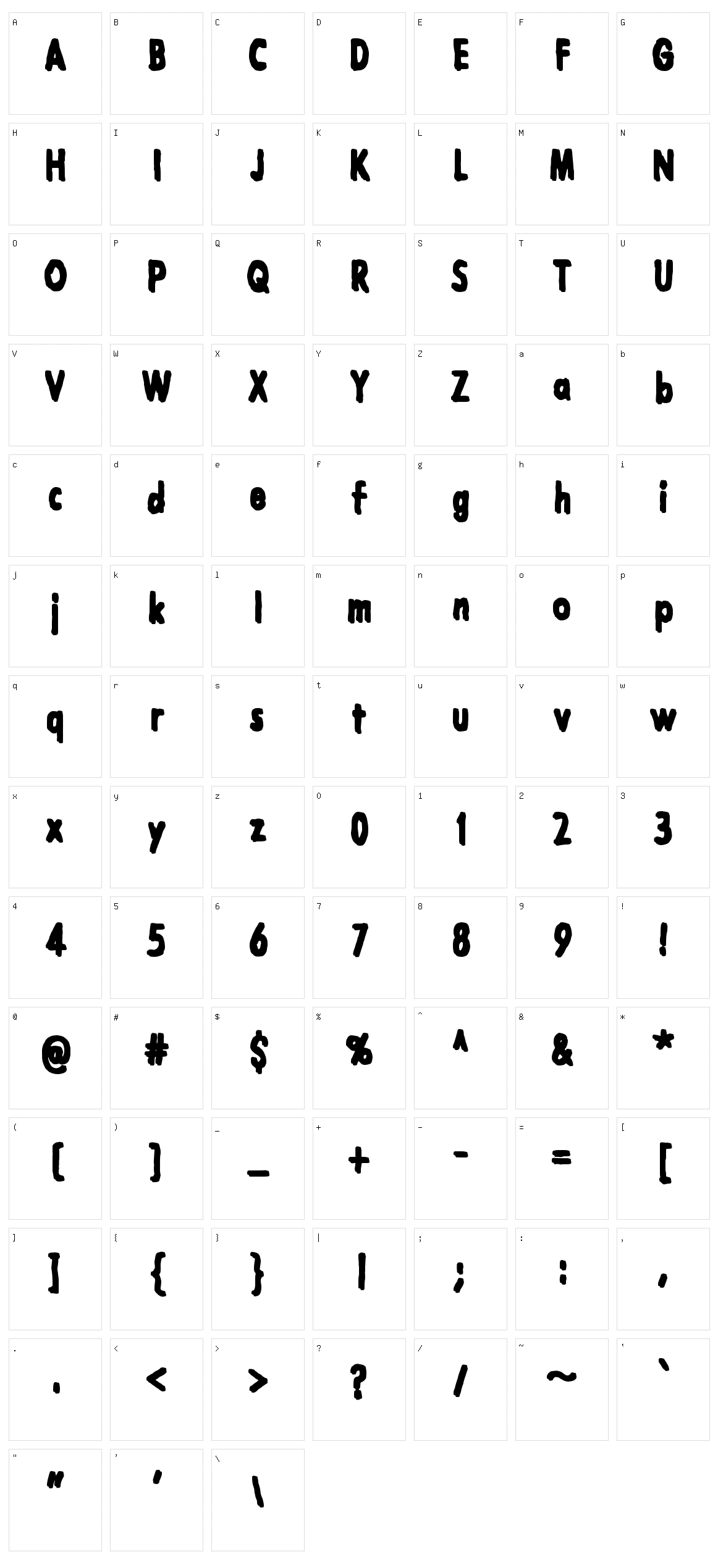 Lazarus Oz Character Set