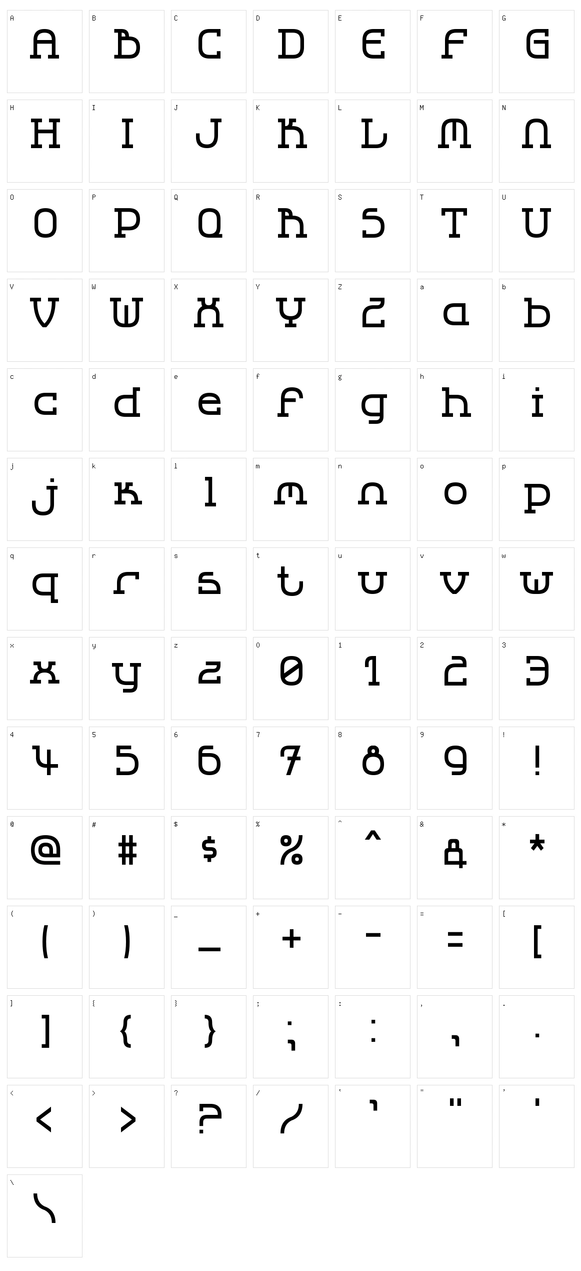 LBC Cool 2 Character Set