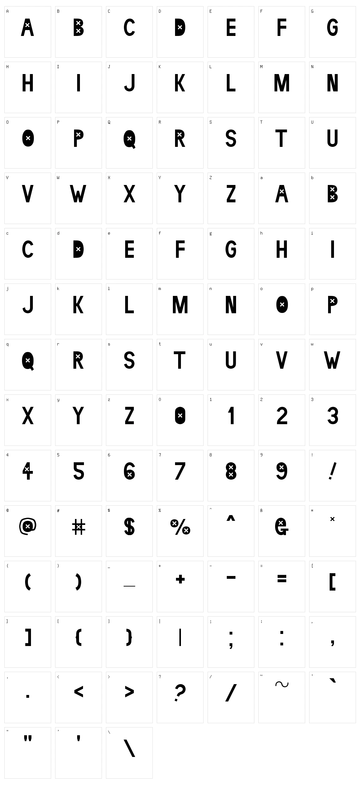 LDR Kaet Character Set