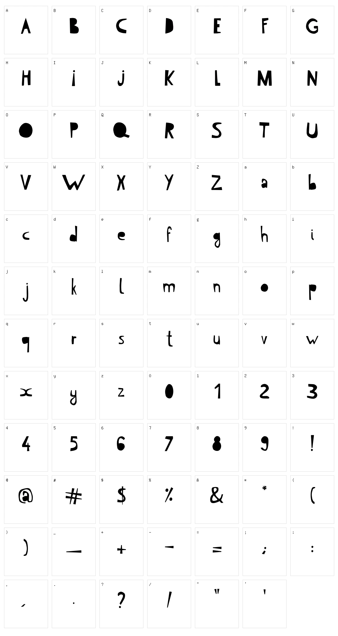 Leaf Typography Character Set