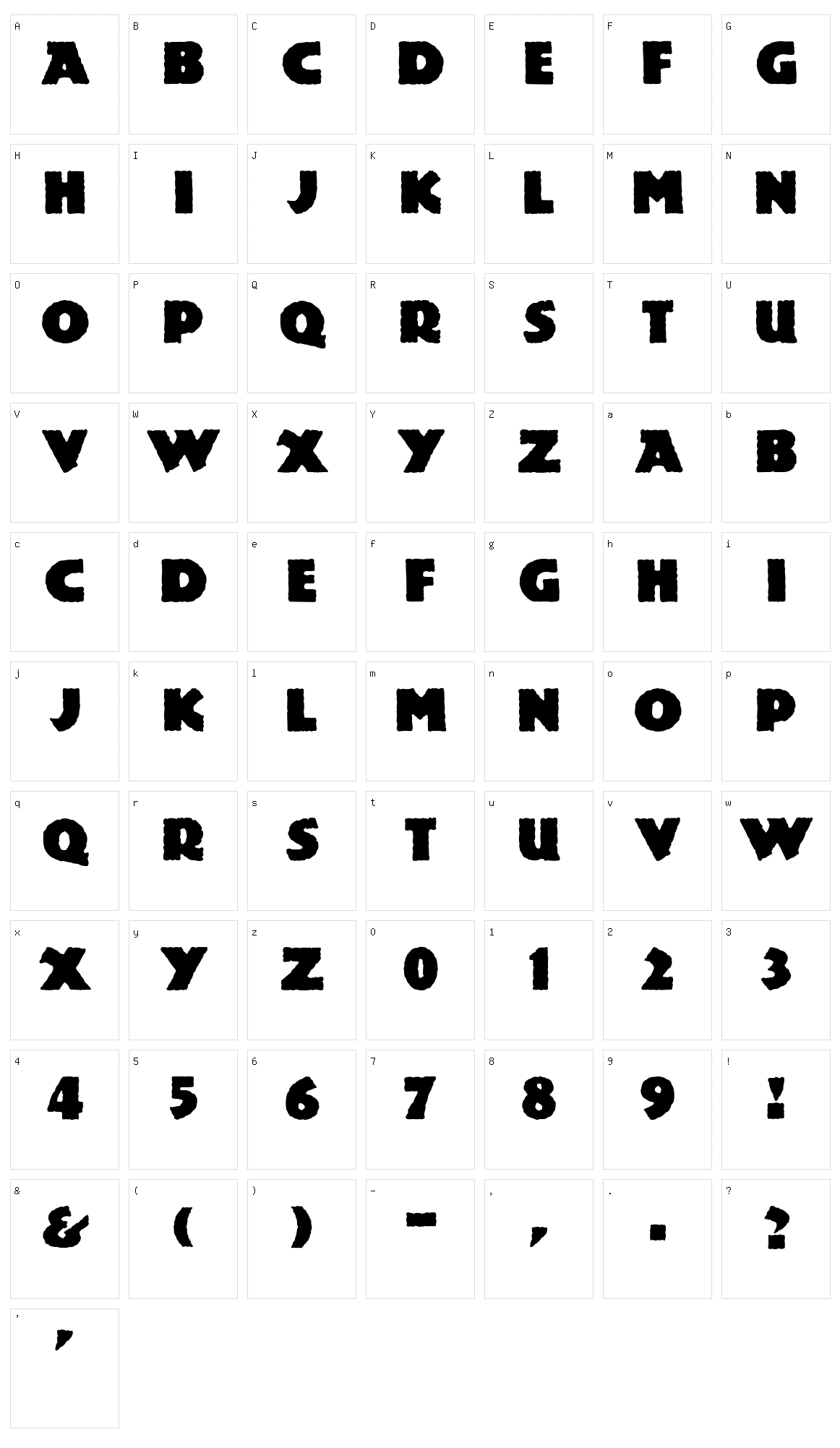 Lemiesz Character Set