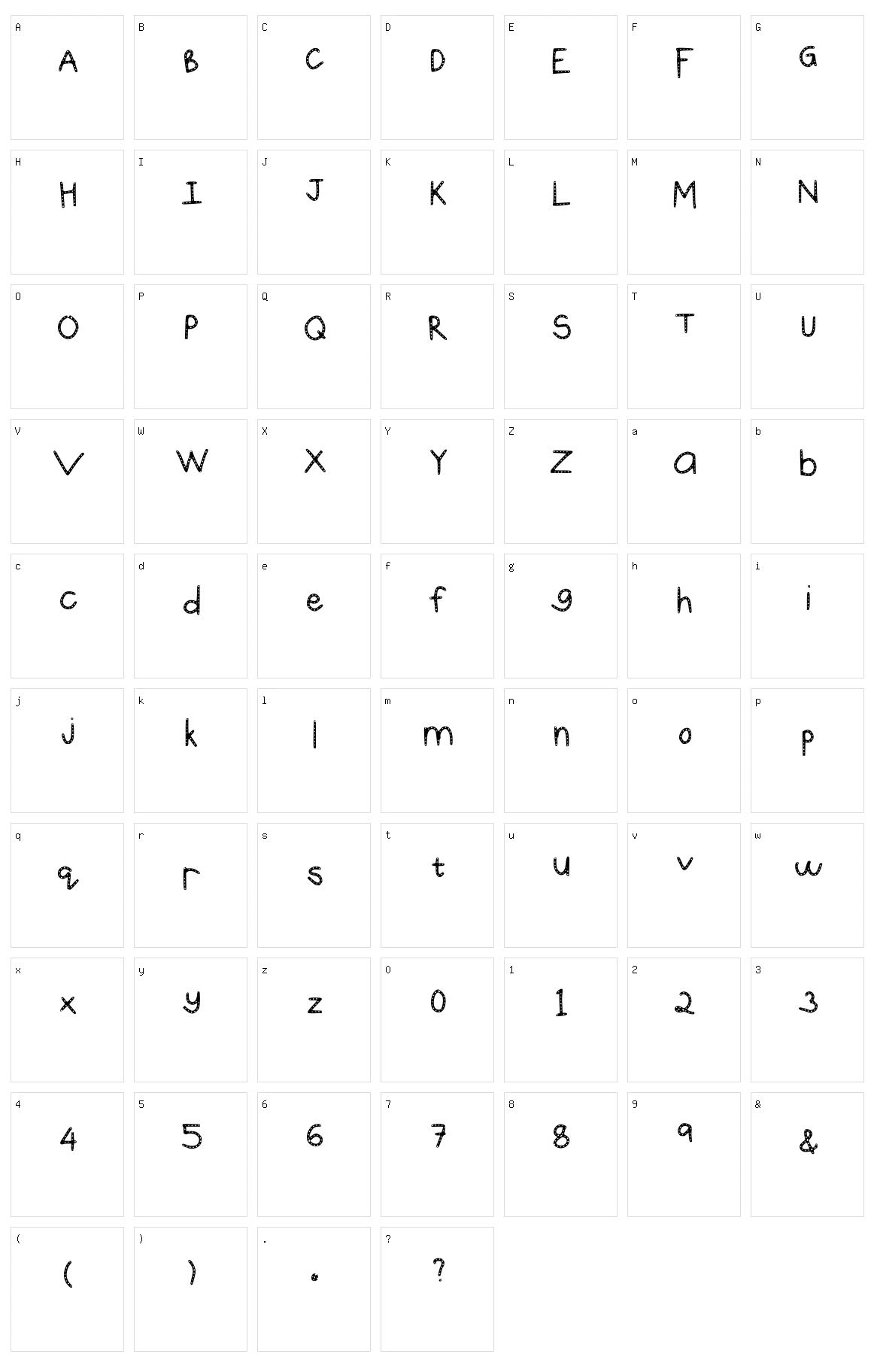 Lenan Dotted Character Set