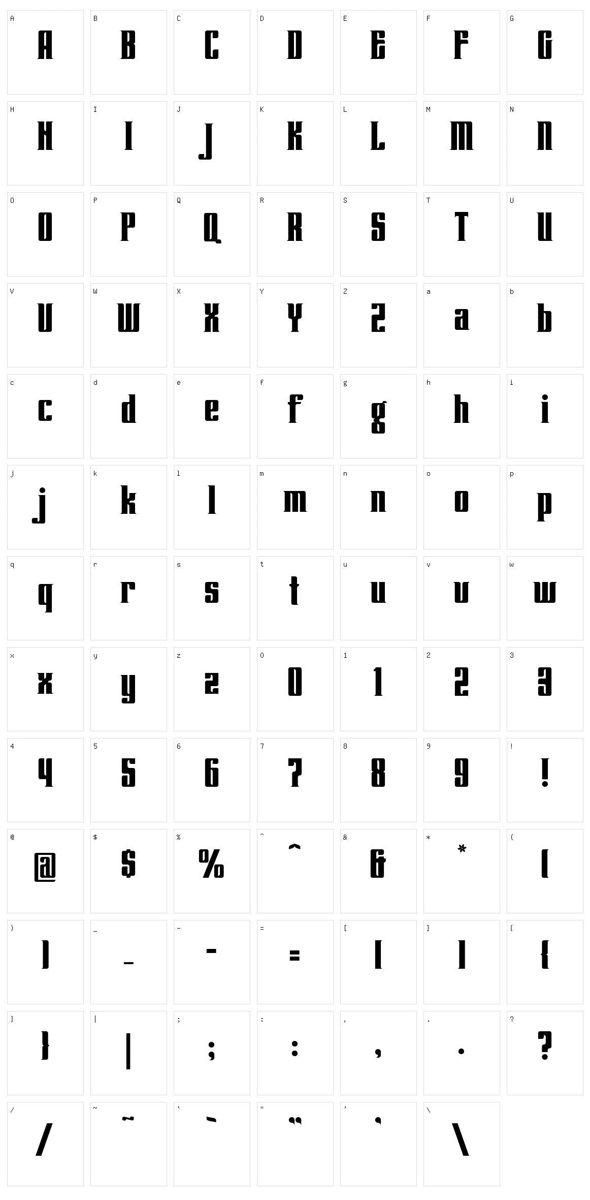Lenteroos Character Set