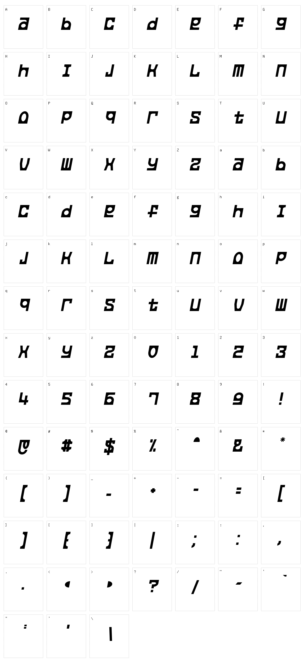 Leporid Character Set