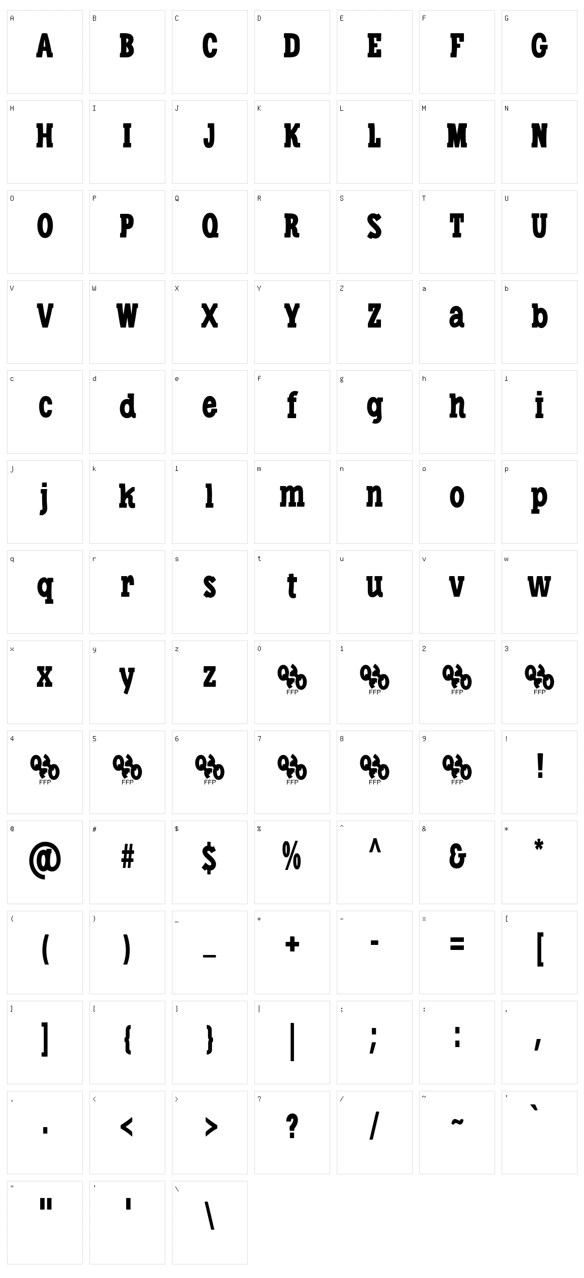 Libertatus Duas Character Set