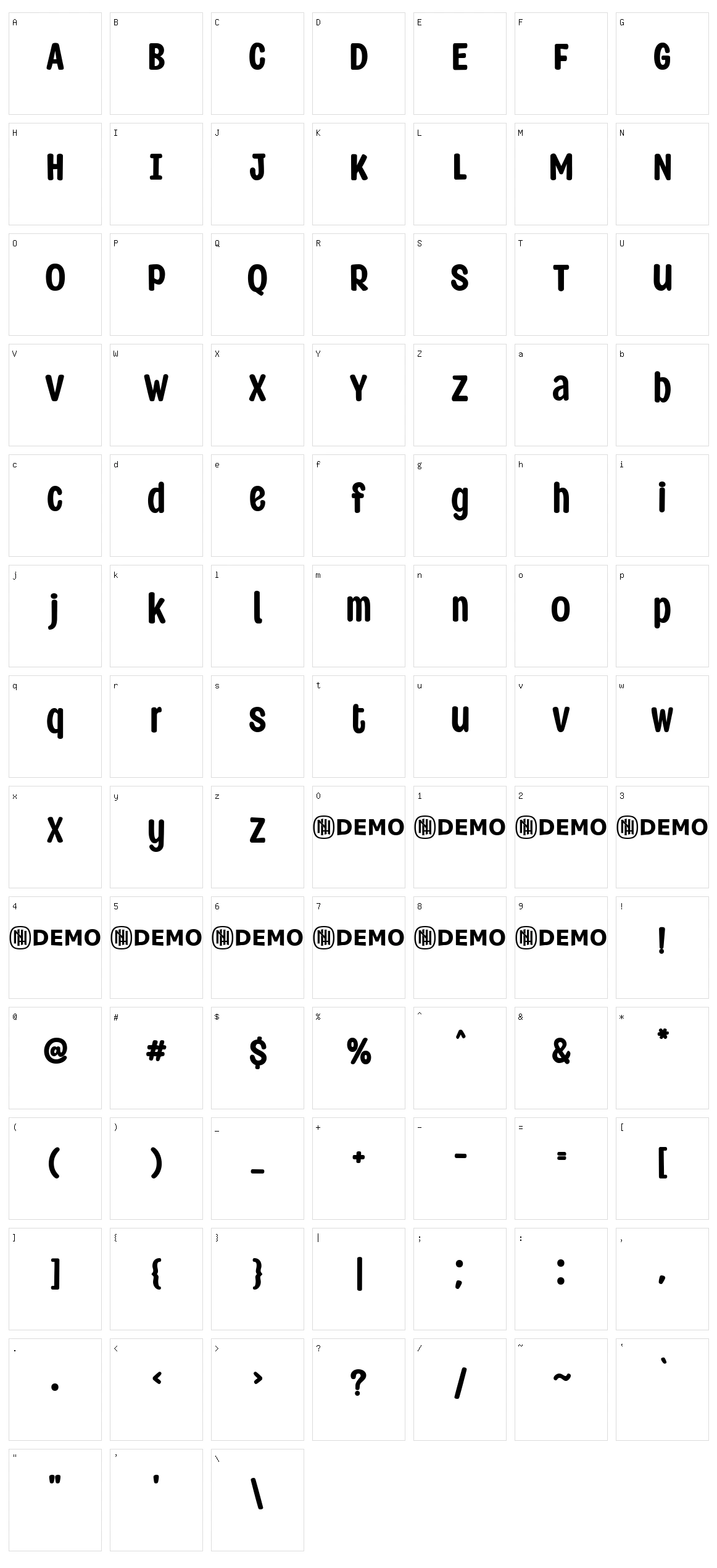 Library Records Character Set