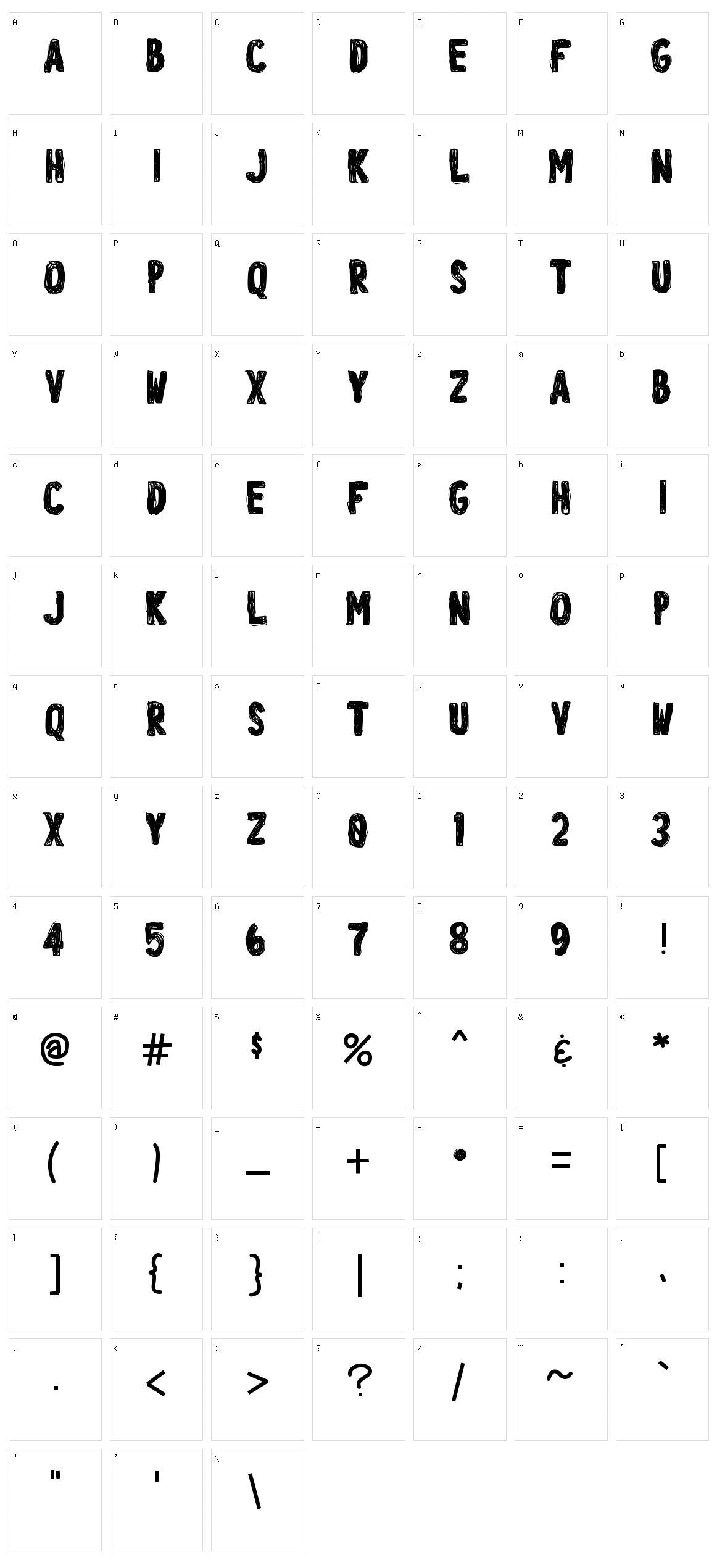 License PL8 Character Set