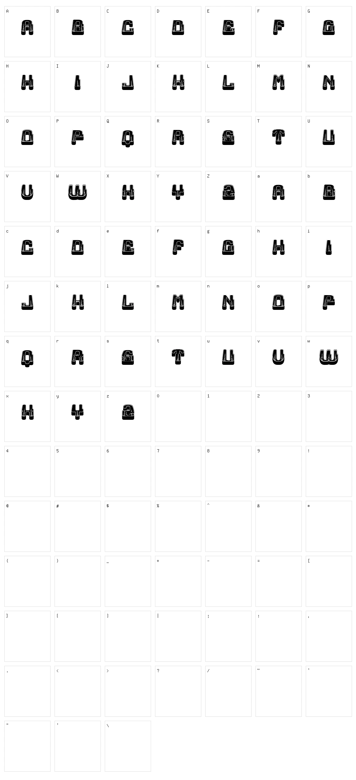 Lightshow Character Set