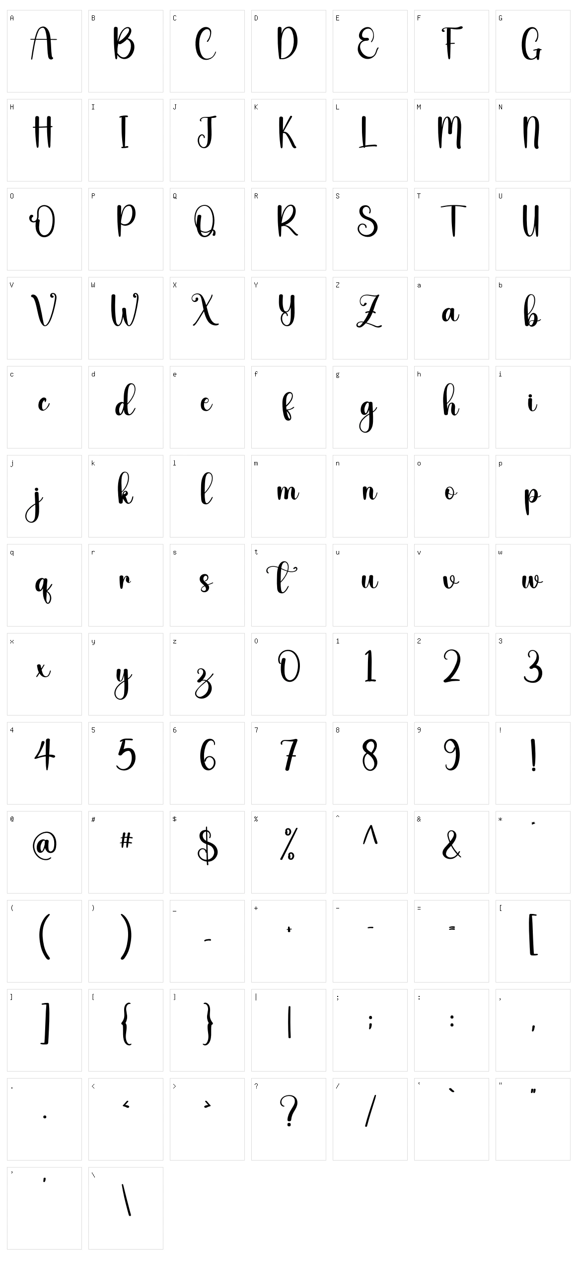 Handmade Character Set