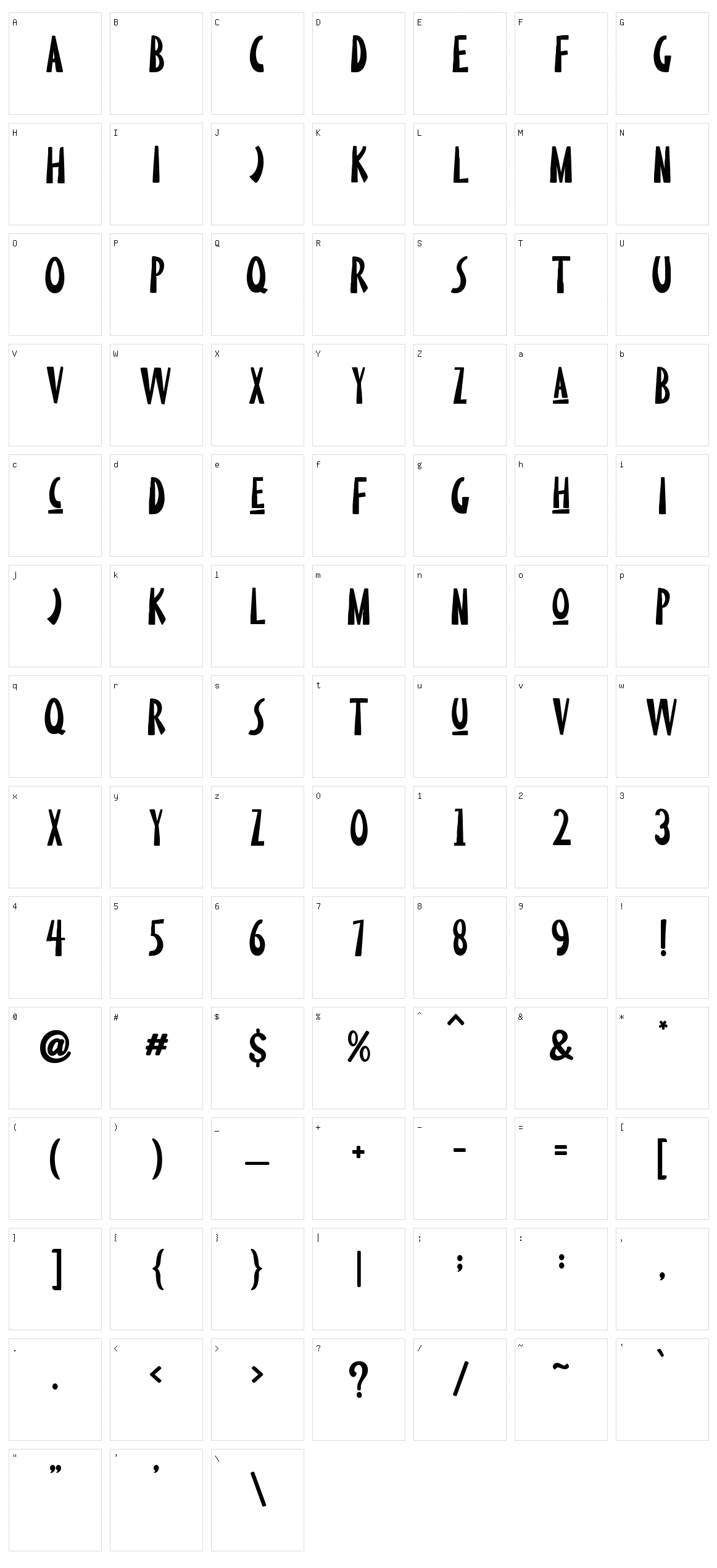 Limestone Ridge Press Character Set