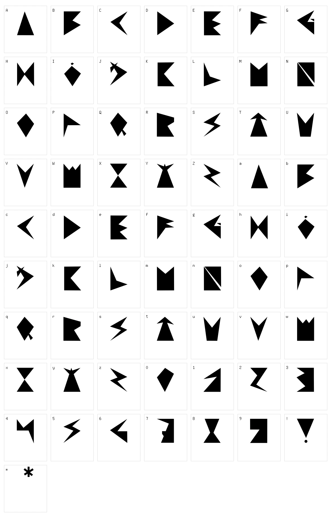 Line Character Set