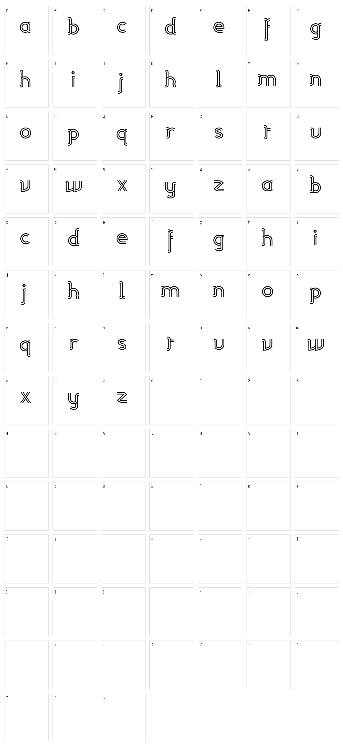 Linea Character Set